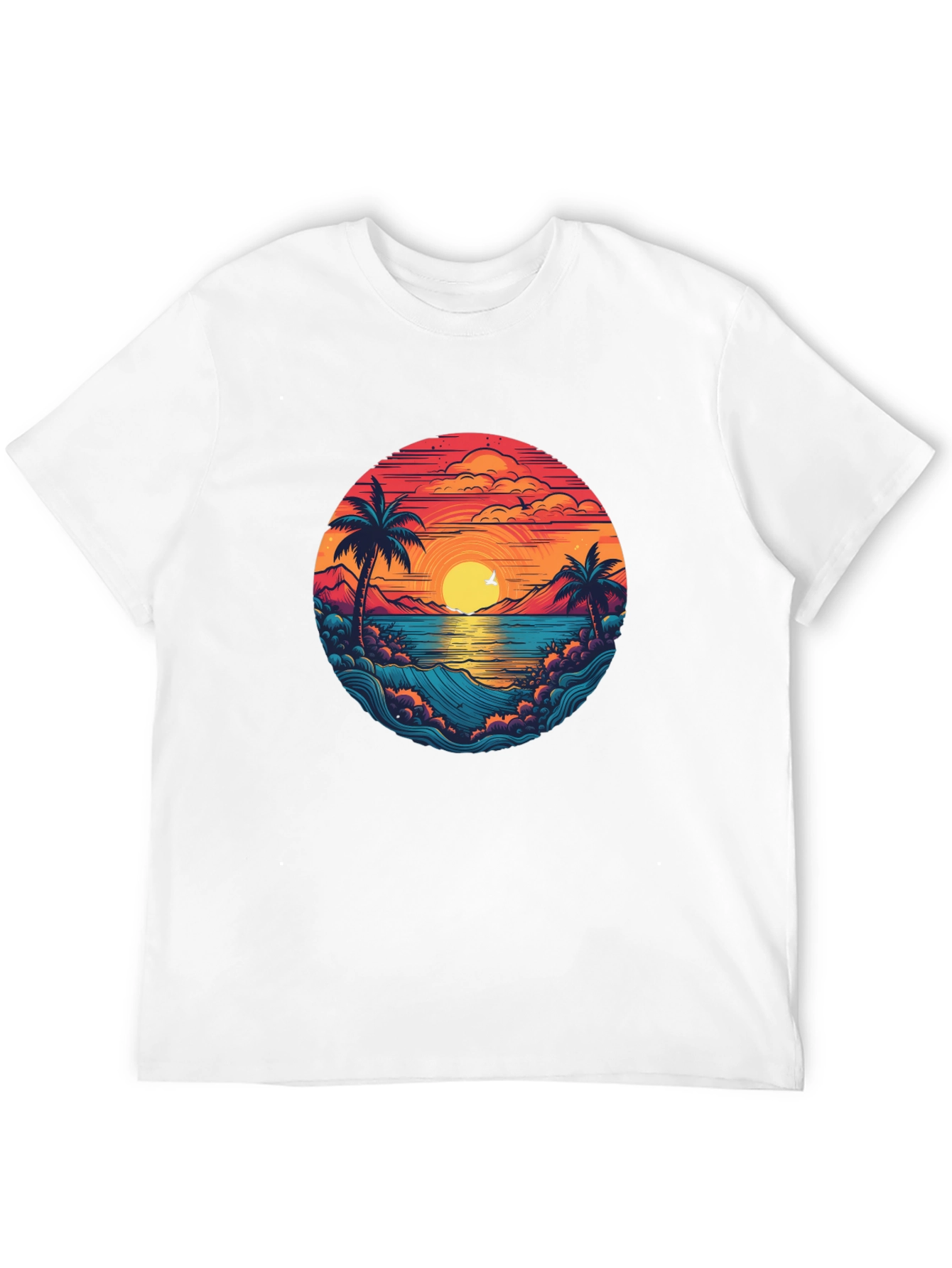 Sunset Beach Graphic Tee - Stylish Vacation Vibes