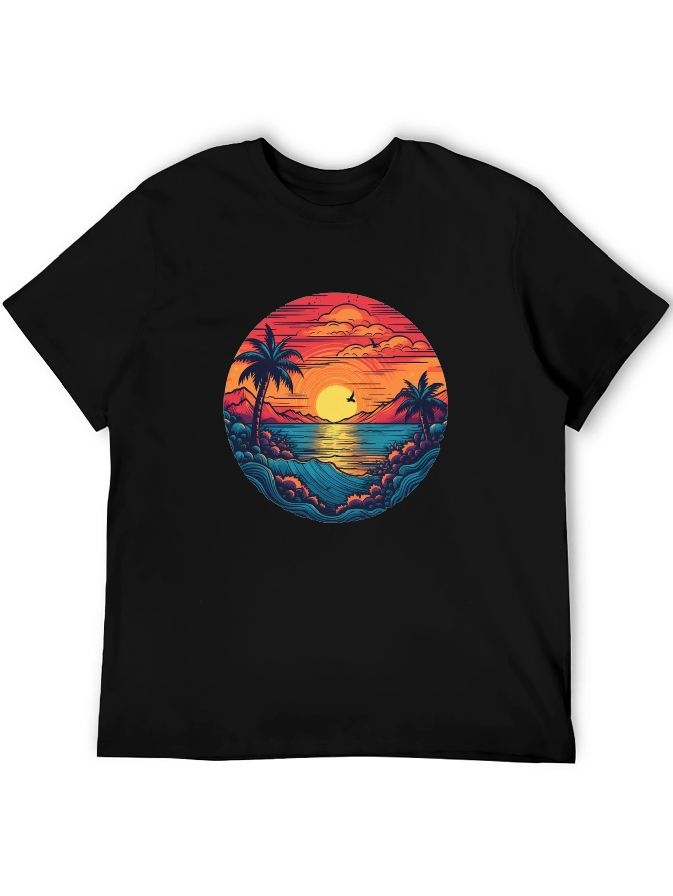 Sunset Beach Graphic Tee - Stylish Vacation Vibes