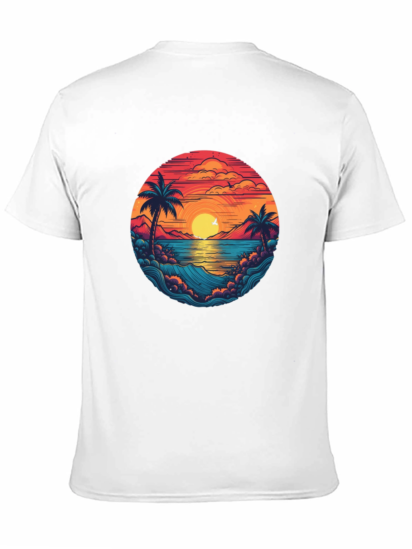 Sunset Beach Graphic Tee - Stylish Vacation Vibes