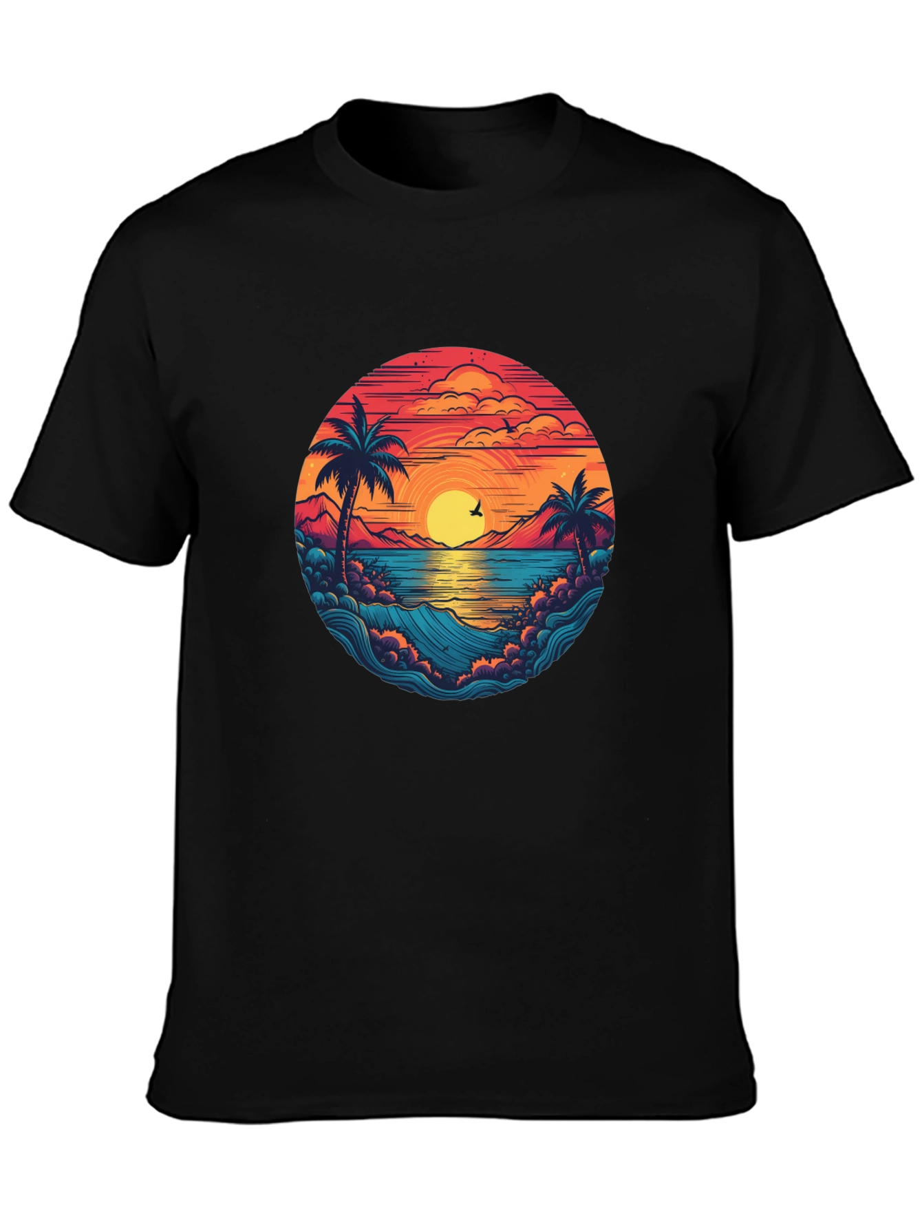 Sunset Beach Graphic Tee - Stylish Vacation Vibes