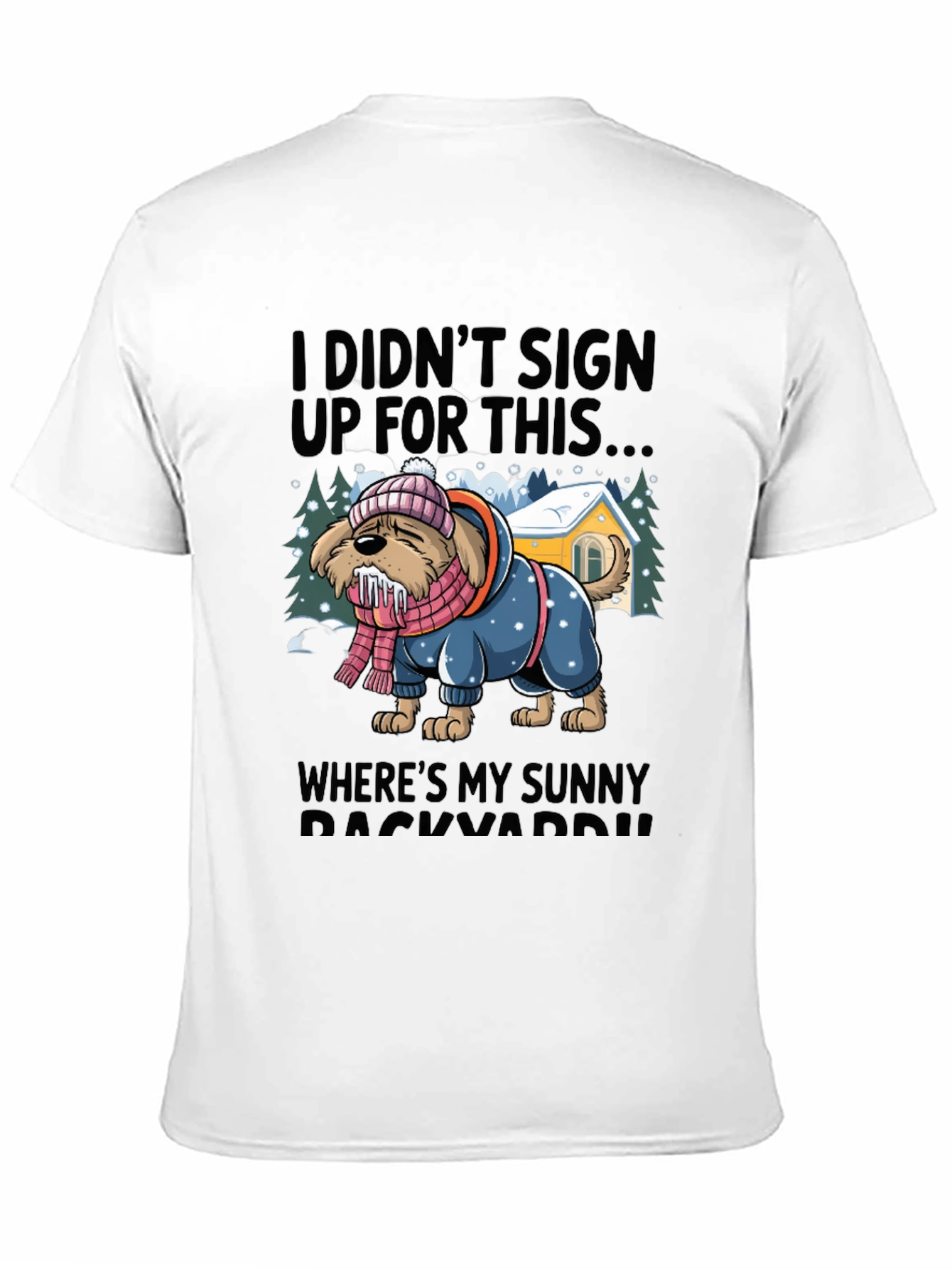 Funny Dog Winter Blues T-Shirt