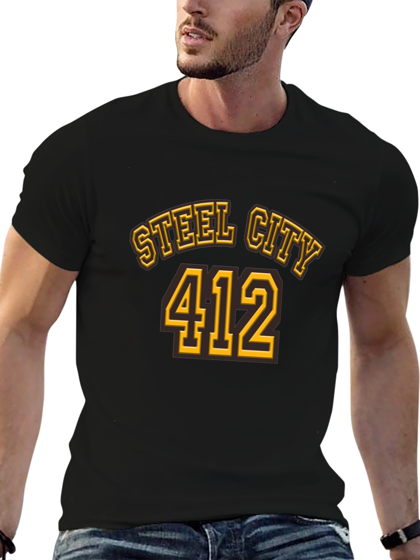 Steel City 412 Black T-Shirt