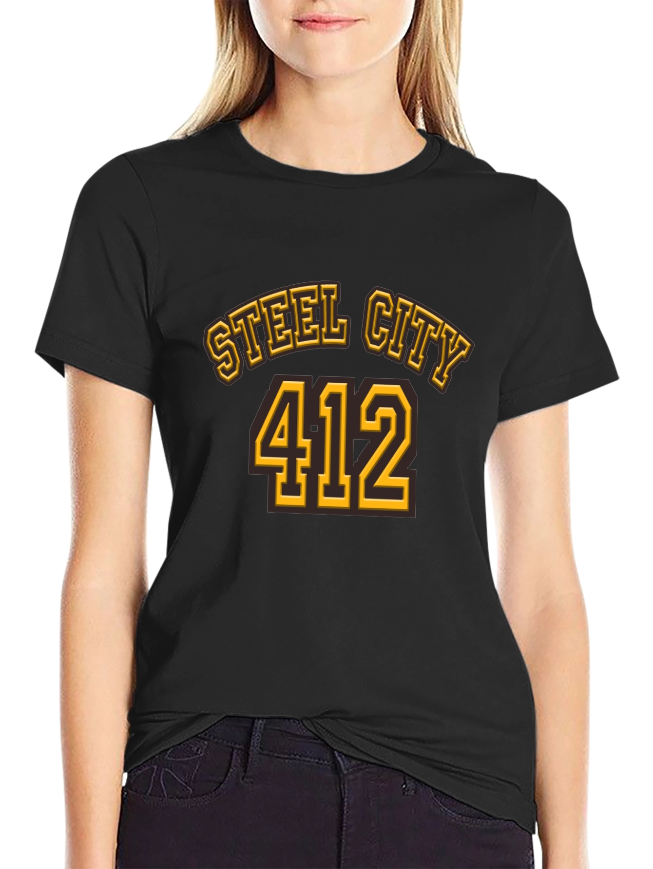 Steel City 412 Black T-Shirt