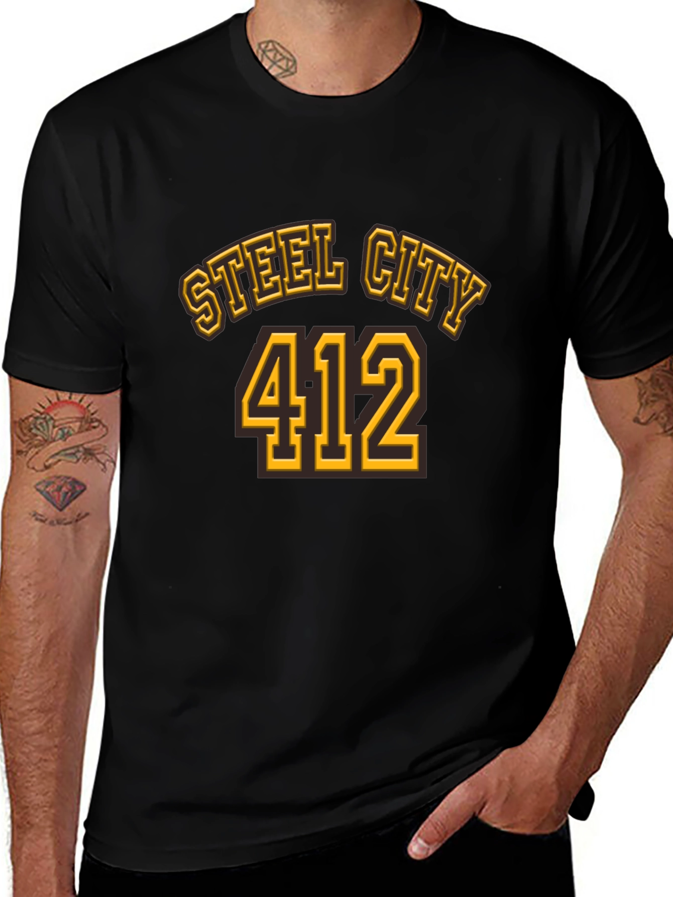 Steel City 412 Black T-Shirt