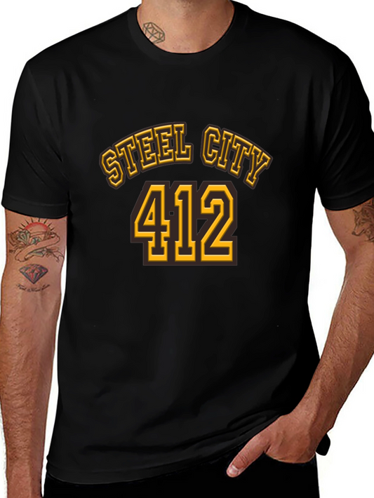 Steel City 412 Black T-Shirt