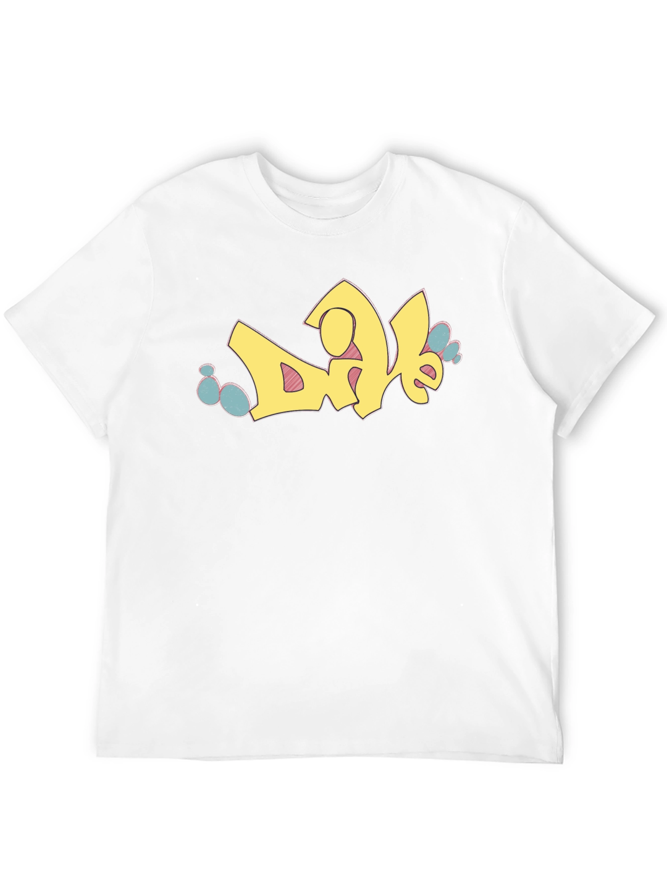 Graffiti Style Graphic Print Black T-Shirt