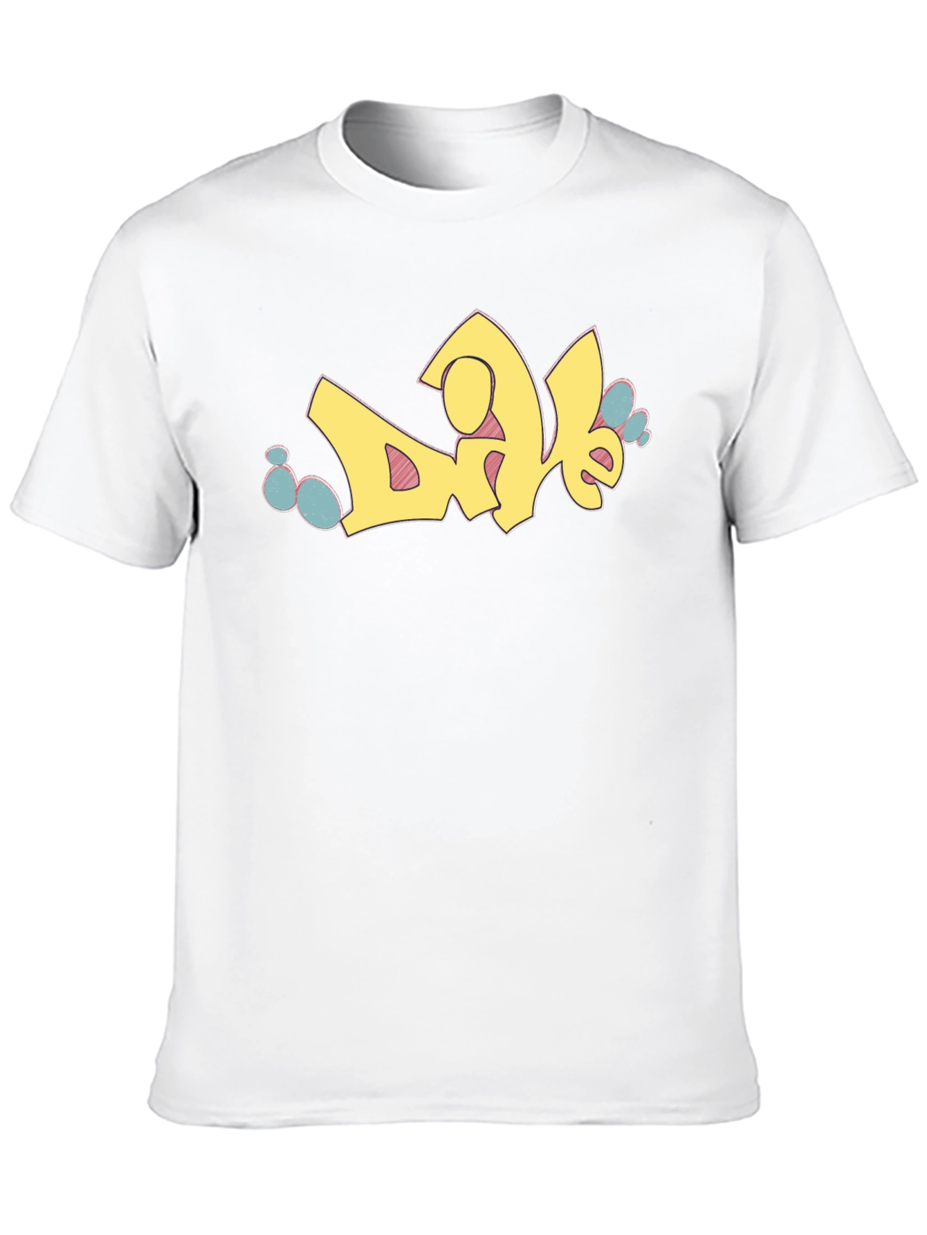 Graffiti Style Graphic Print Black T-Shirt