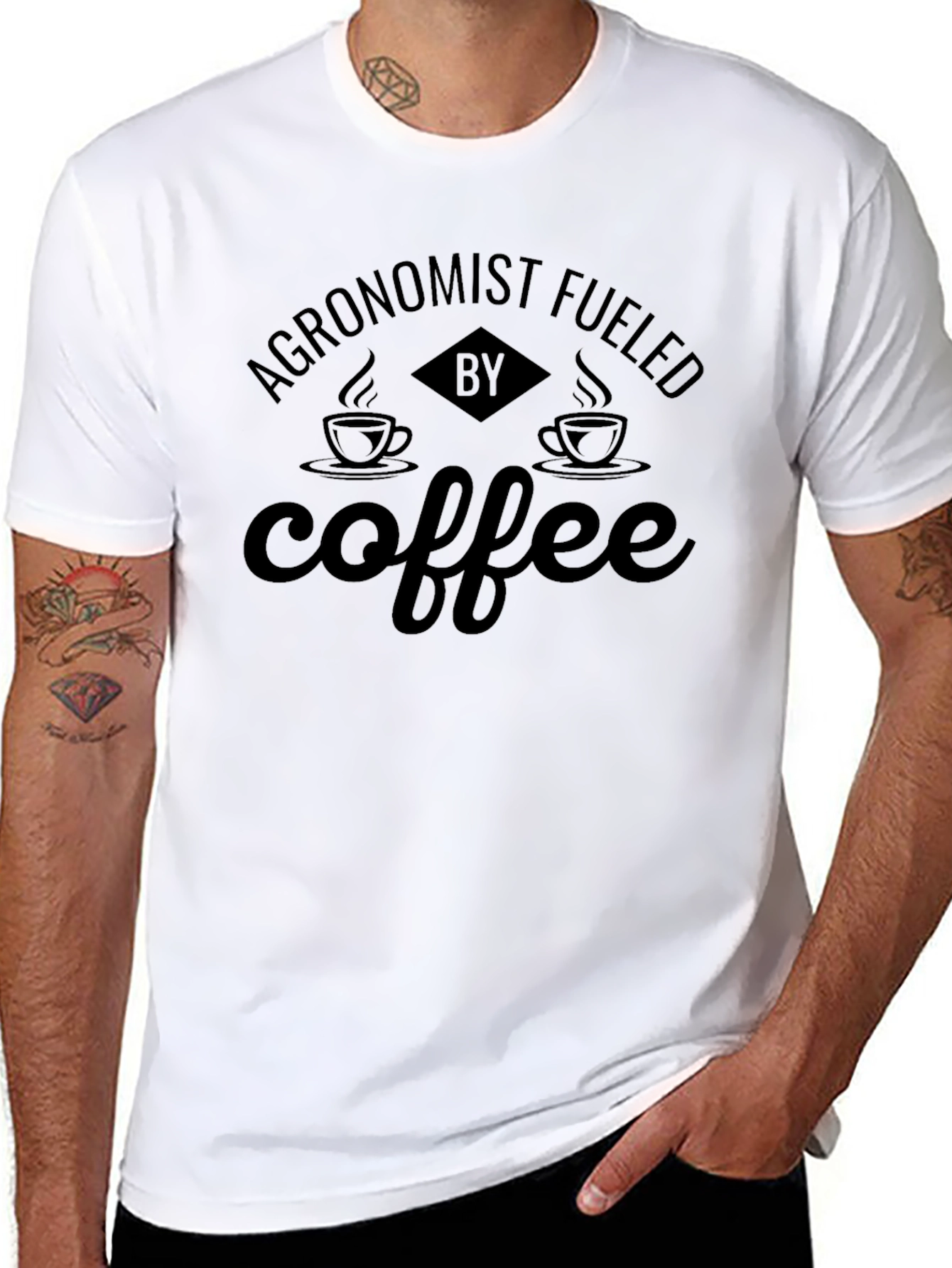 Agronomist Fueled by Coffee Black T-Shirt