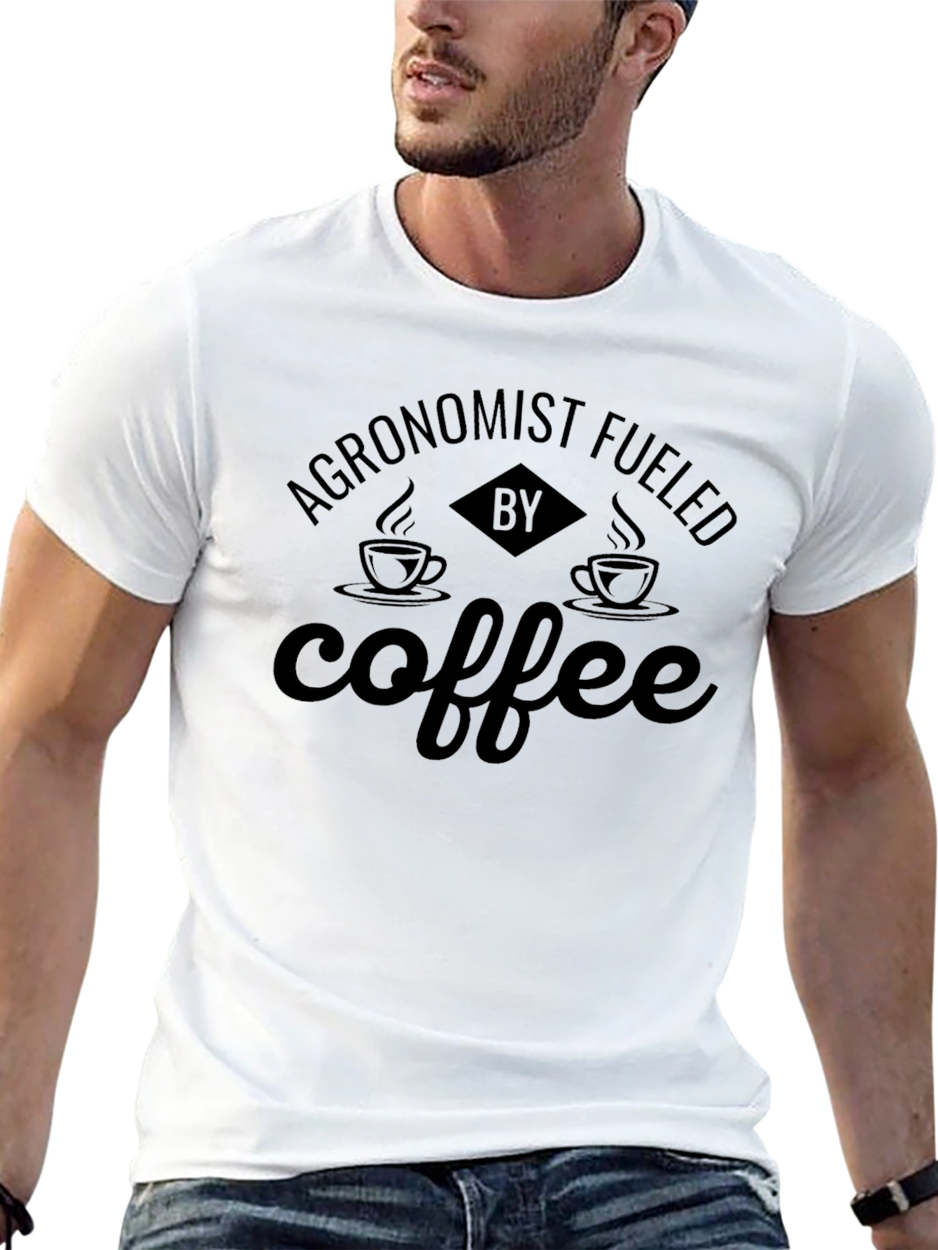 Agronomist Fueled by Coffee Black T-Shirt