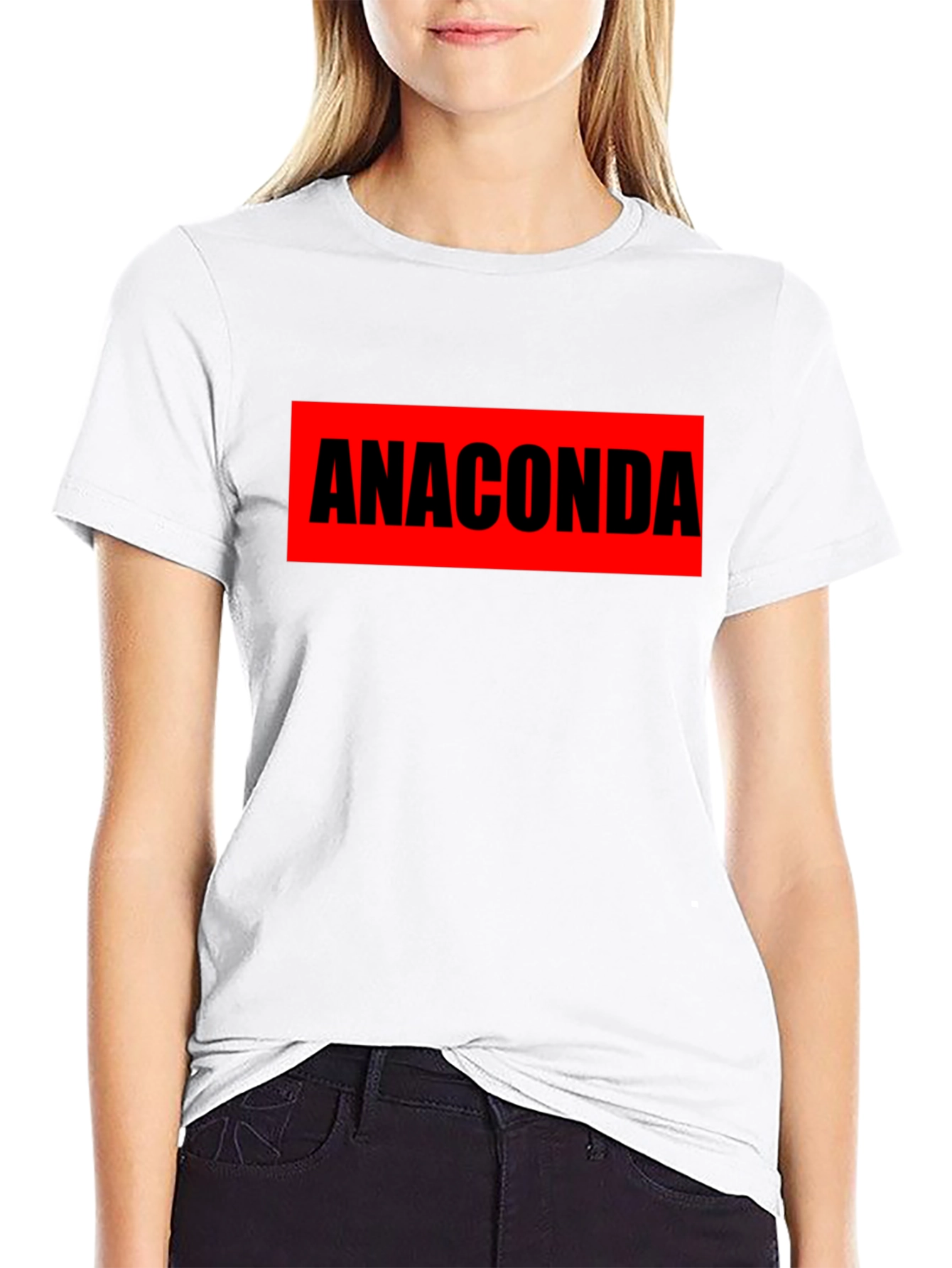 Anaconda Graphic T-Shirt - Bold Red & Black Design