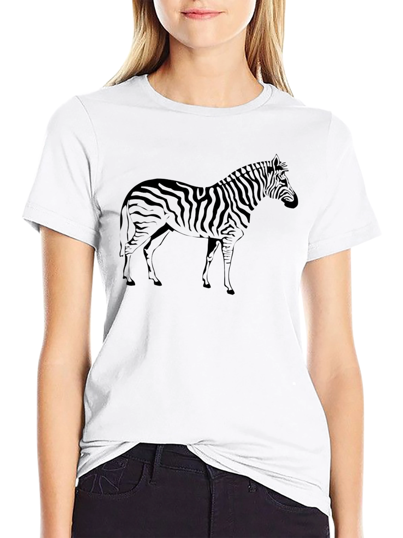 Zebra Graphic Black T-Shirt