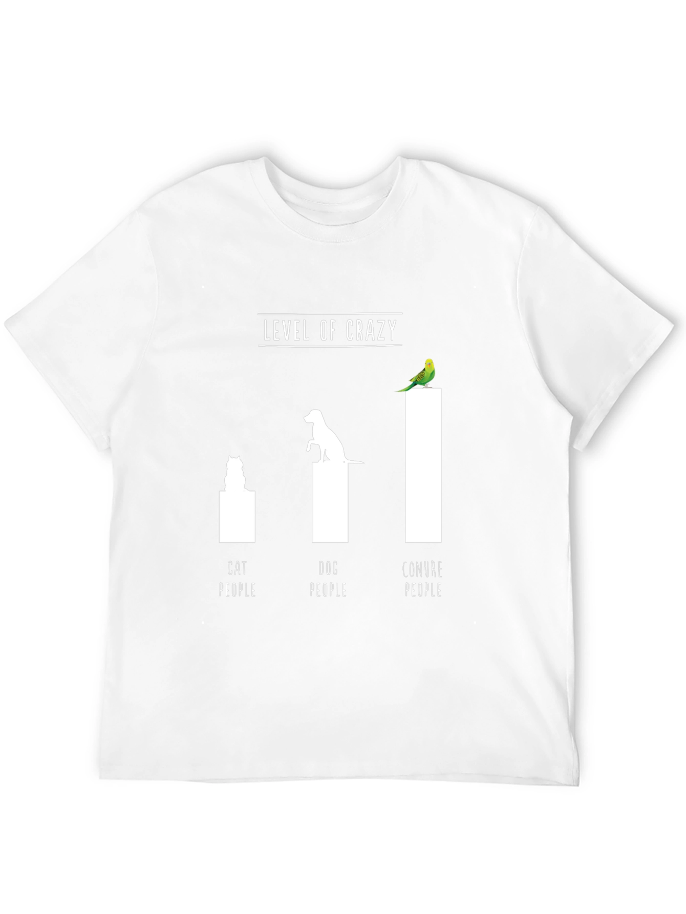 Crazy Pet People T-Shirt: Cat Dog Conure