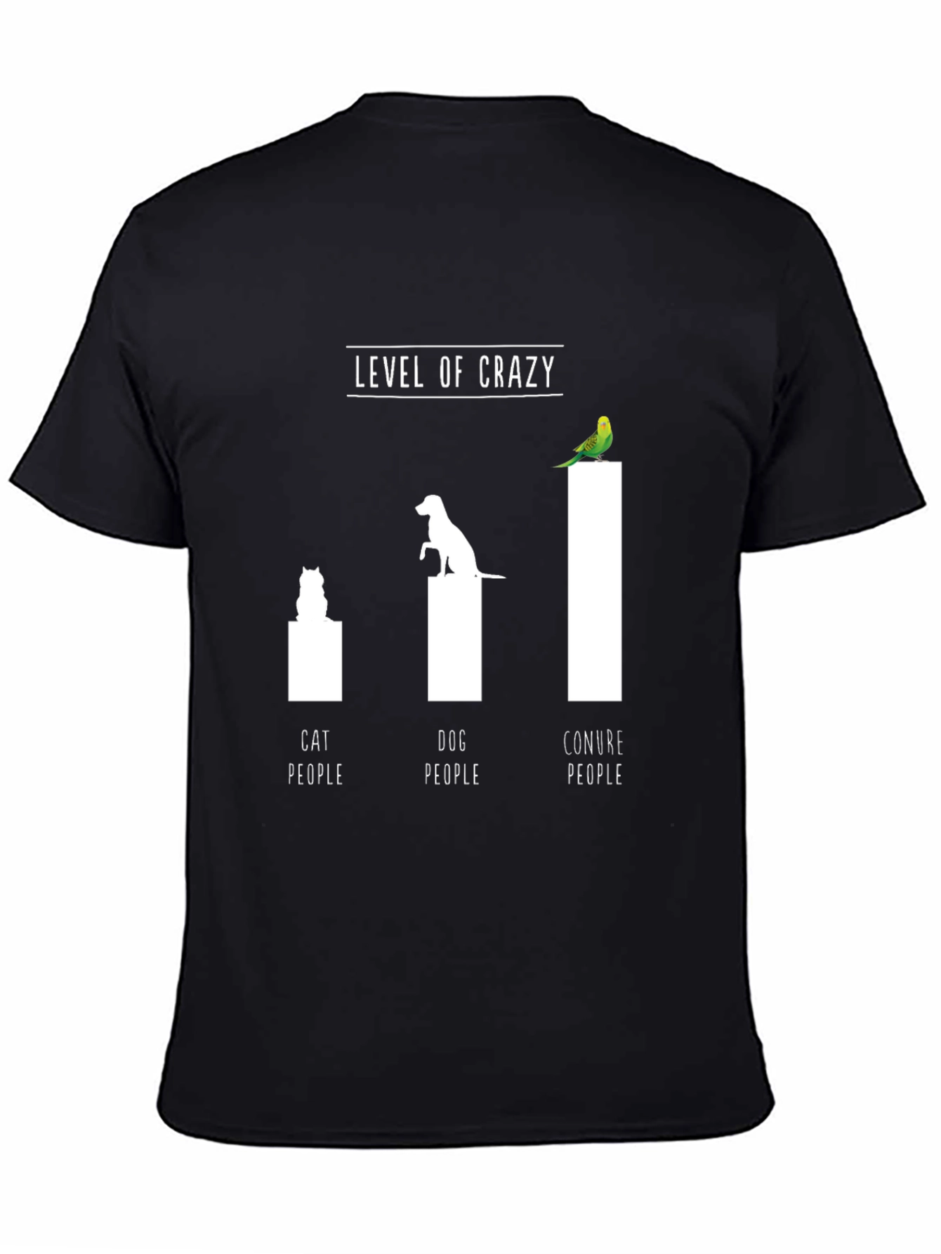 Crazy Pet People T-Shirt: Cat Dog Conure
