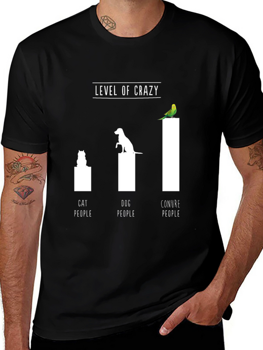 Crazy Pet People T-Shirt: Cat Dog Conure