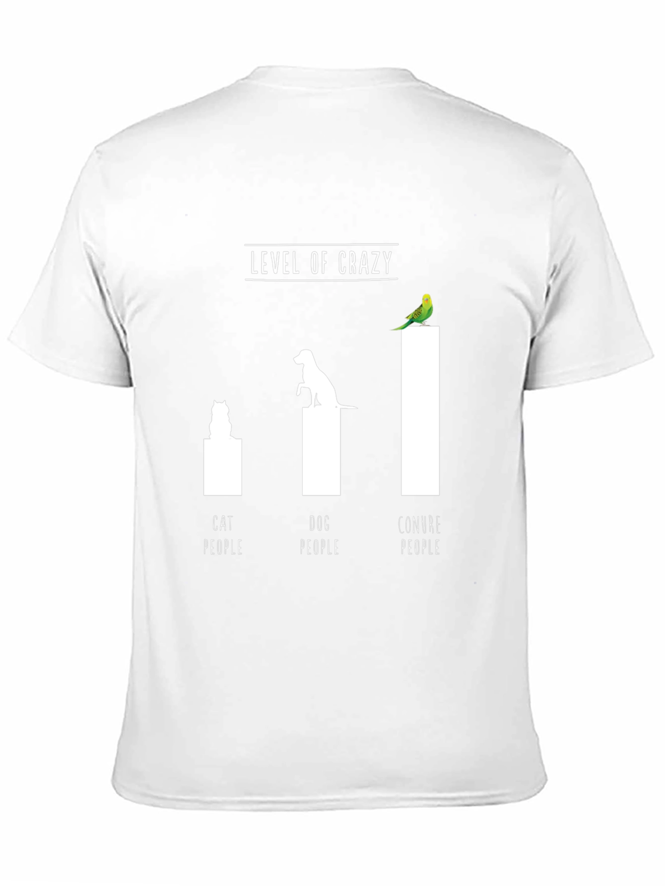 Crazy Pet People T-Shirt: Cat Dog Conure