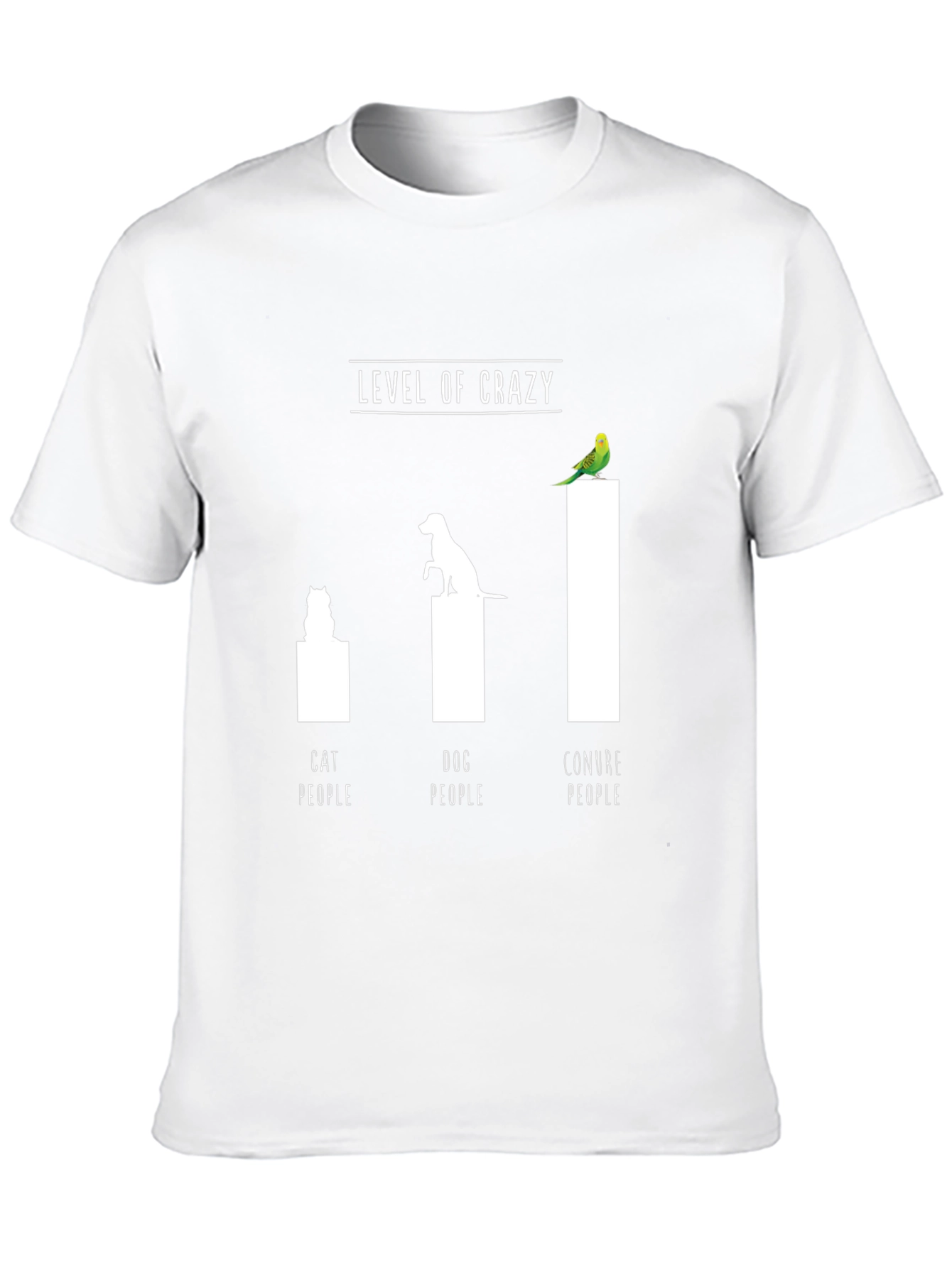 Crazy Pet People T-Shirt: Cat Dog Conure
