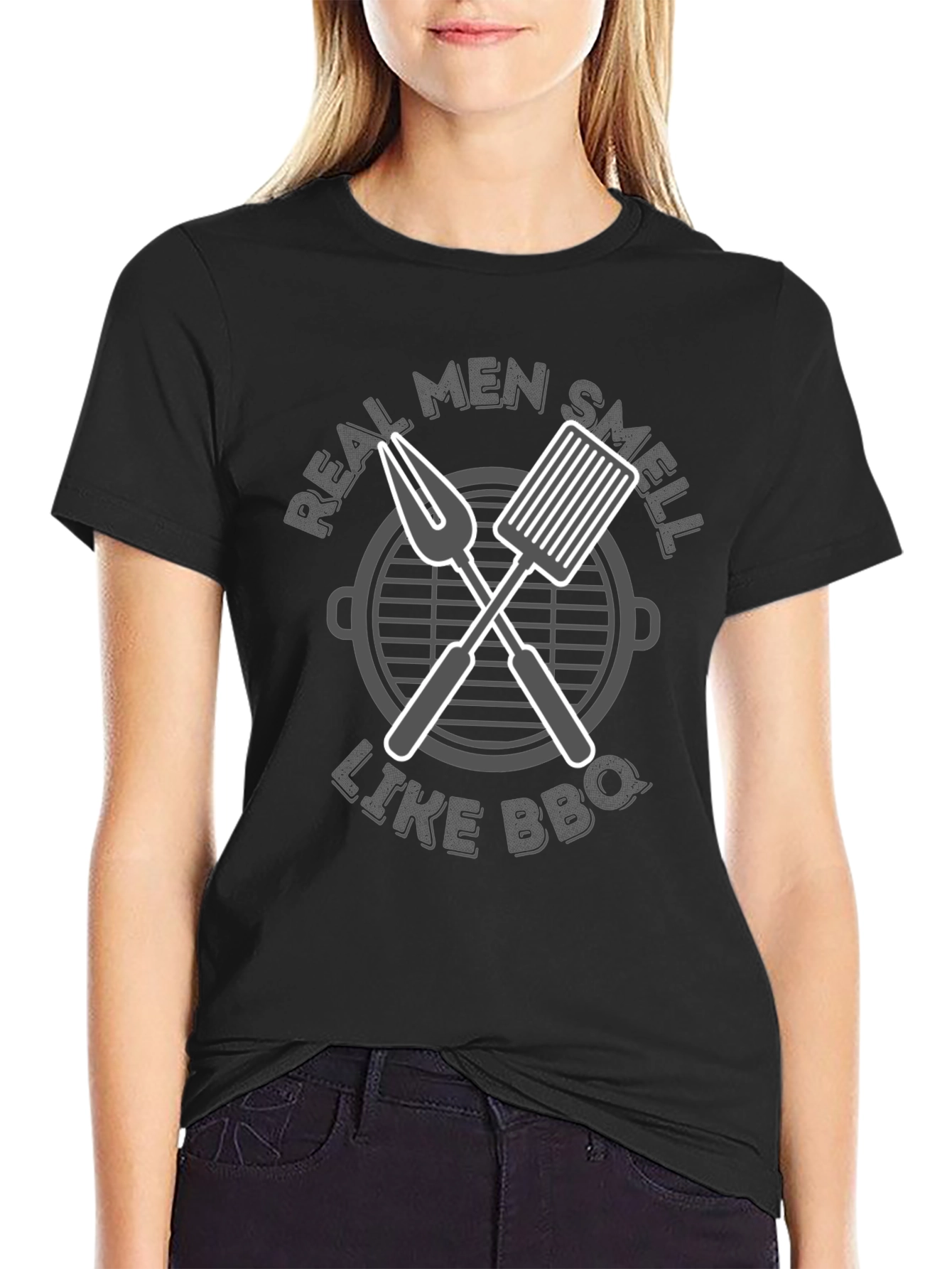 Real Men Smell Like BBQ Graphic T-Shirt