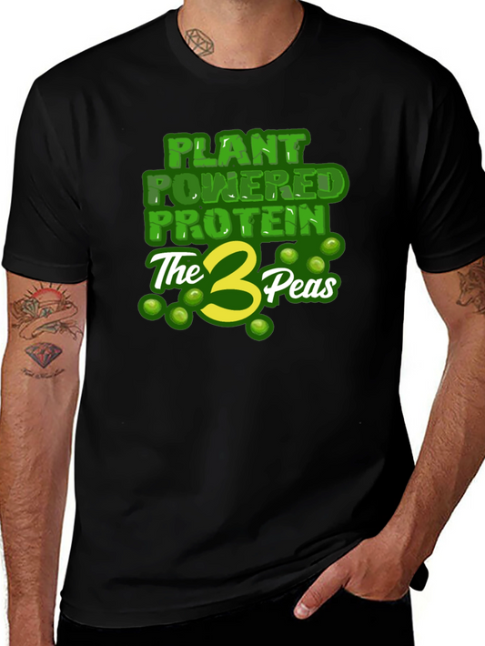 Plant Powered Protein T-Shirt - The 3 Peas Graphic Tee