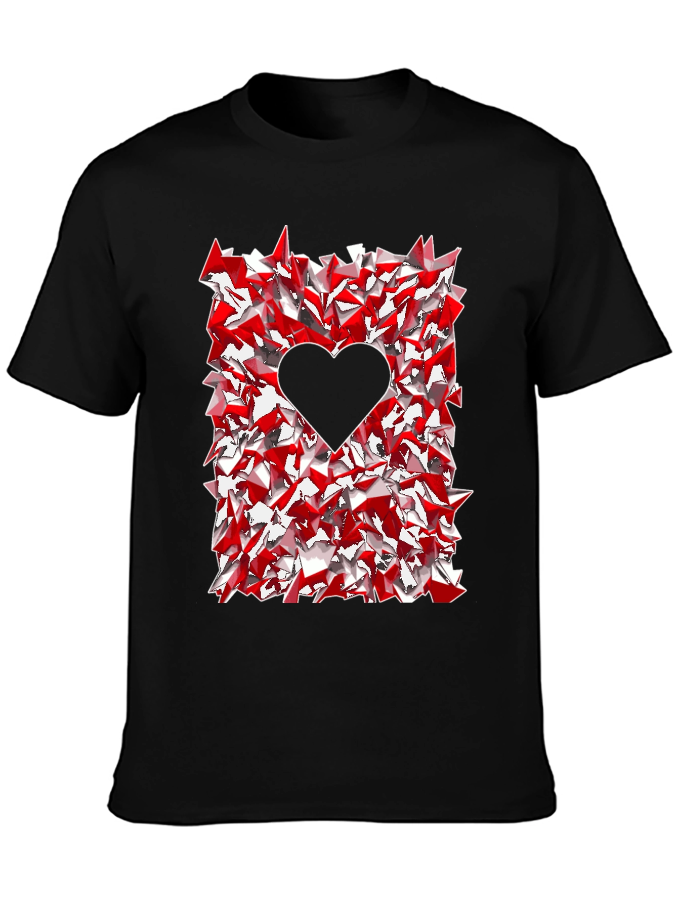 Abstract Heart Graphic Tee - Modern Style