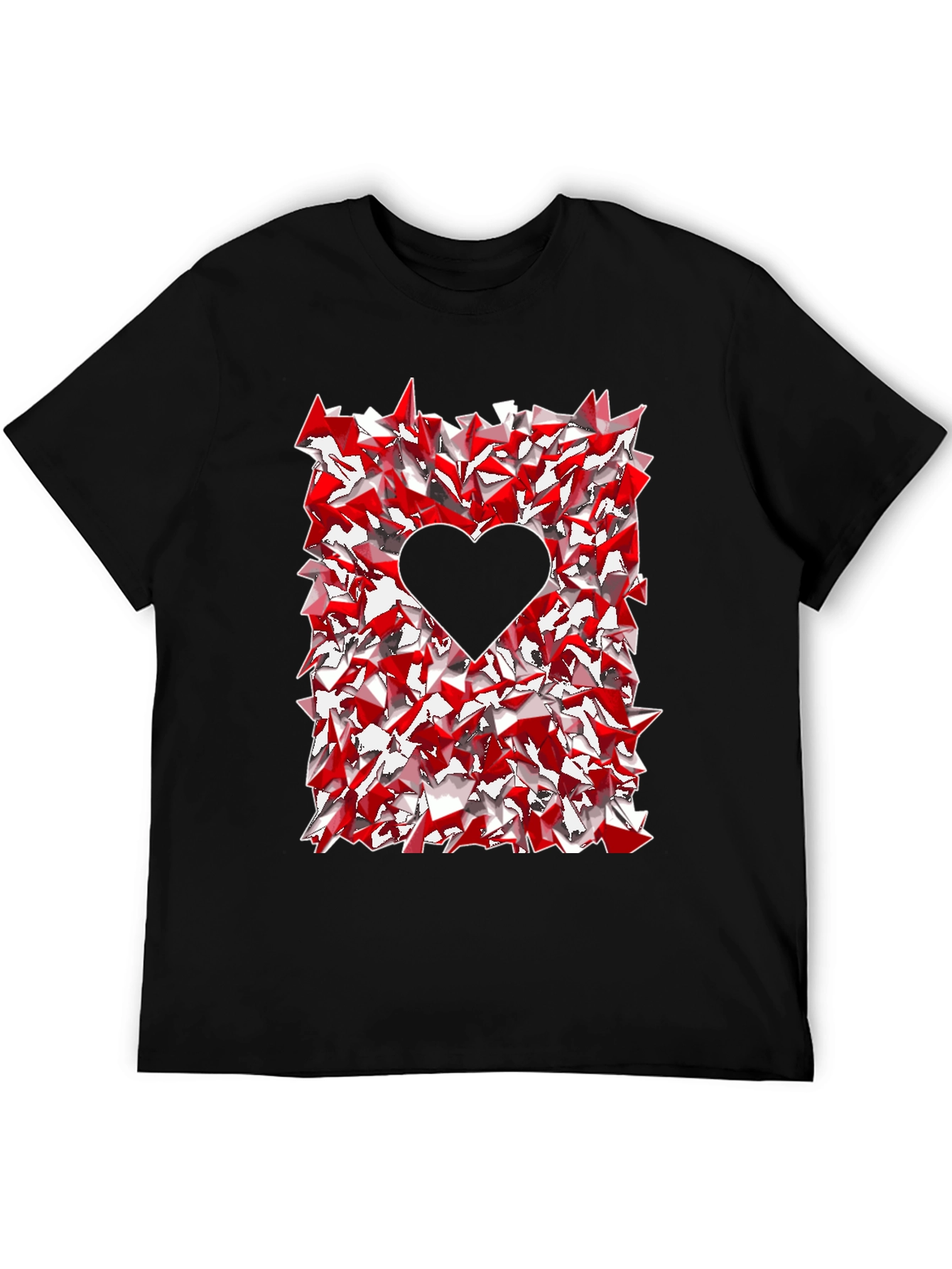 Abstract Heart Graphic Tee - Modern Style