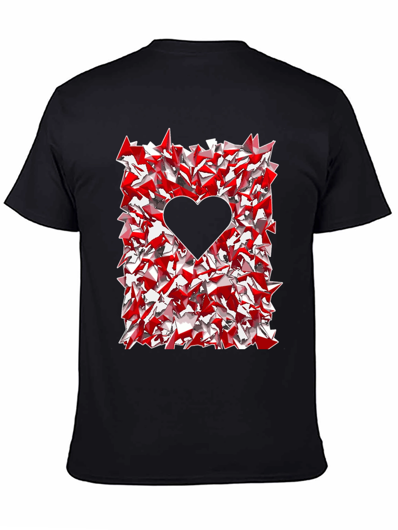 Abstract Heart Graphic Tee - Modern Style