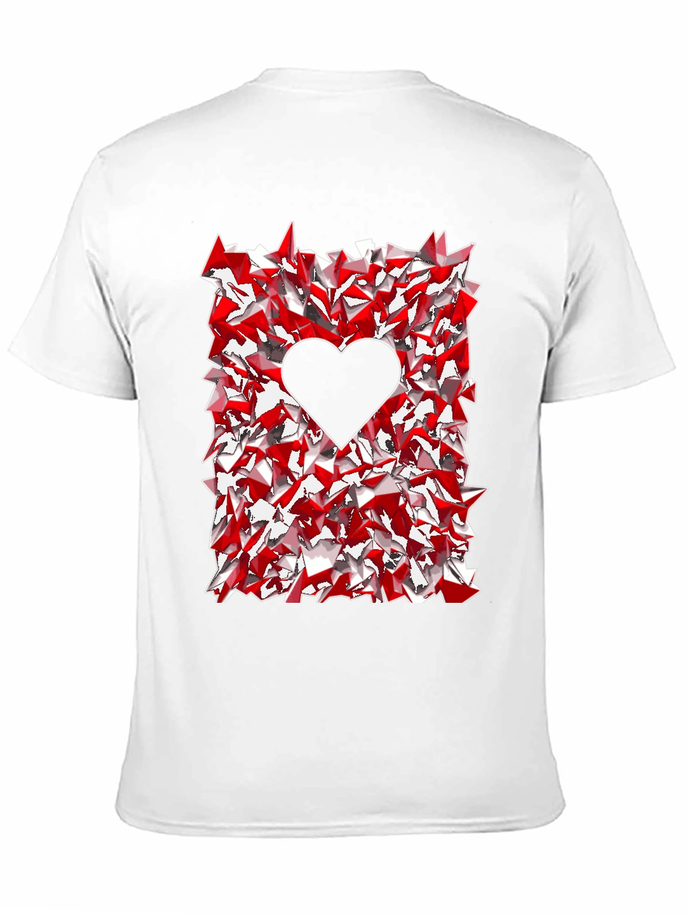 Abstract Heart Graphic Tee - Modern Style
