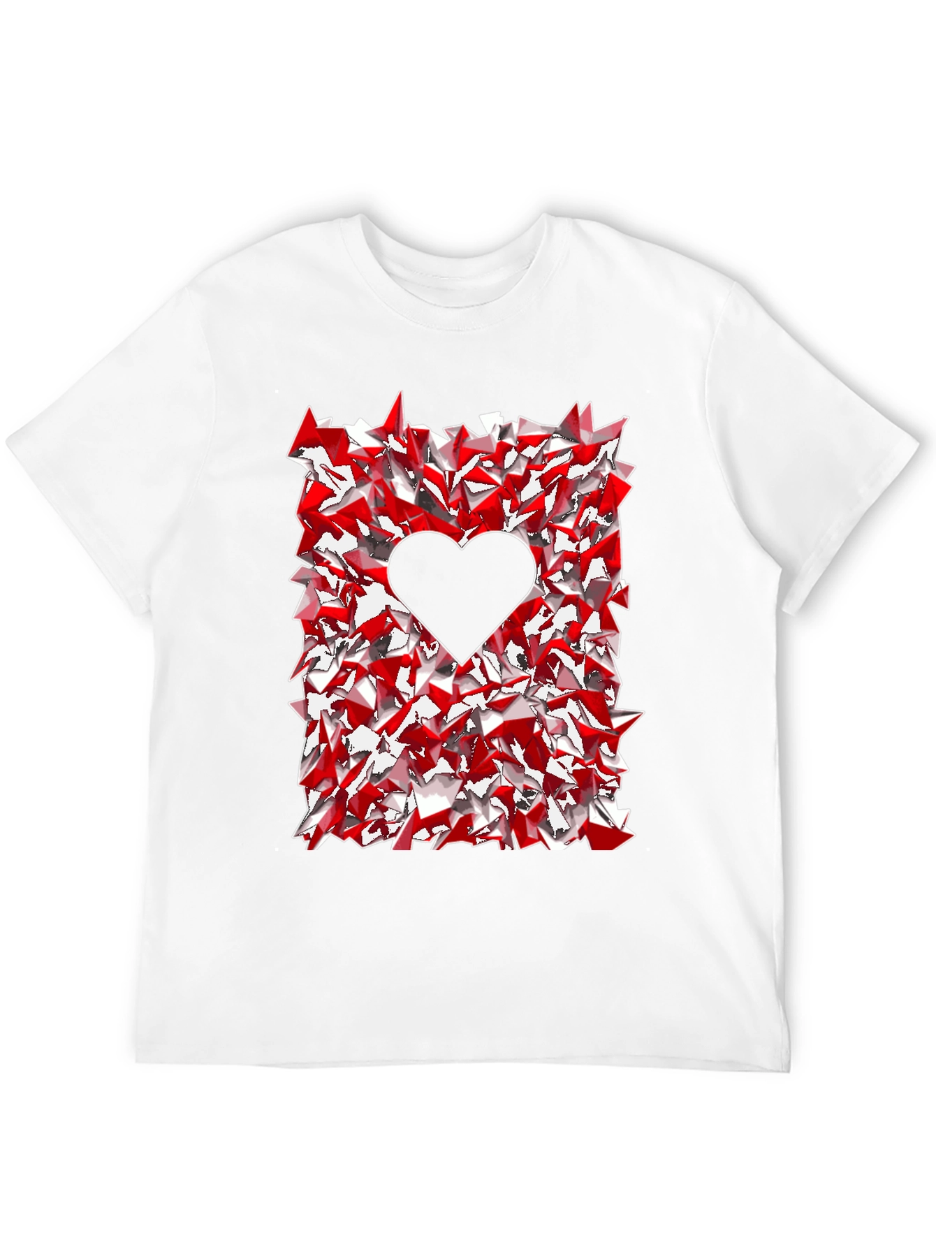 Abstract Heart Graphic Tee - Modern Style
