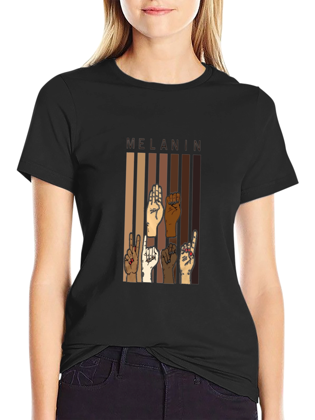 Melanin Pride T-Shirt - Black Power Fist Tee