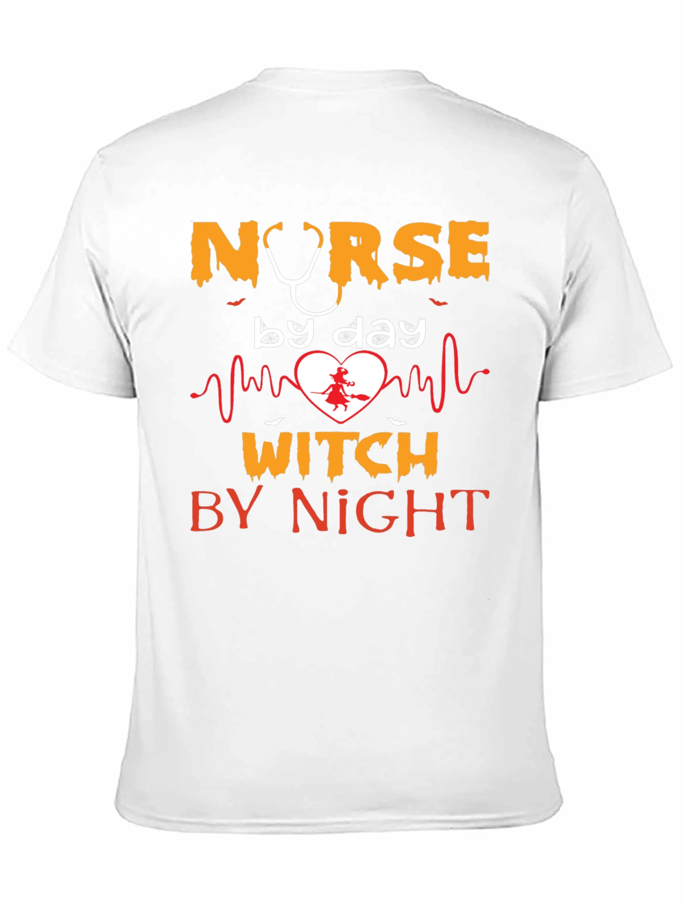 Nurse by Day Witch by Night Halloween Graphic Tee