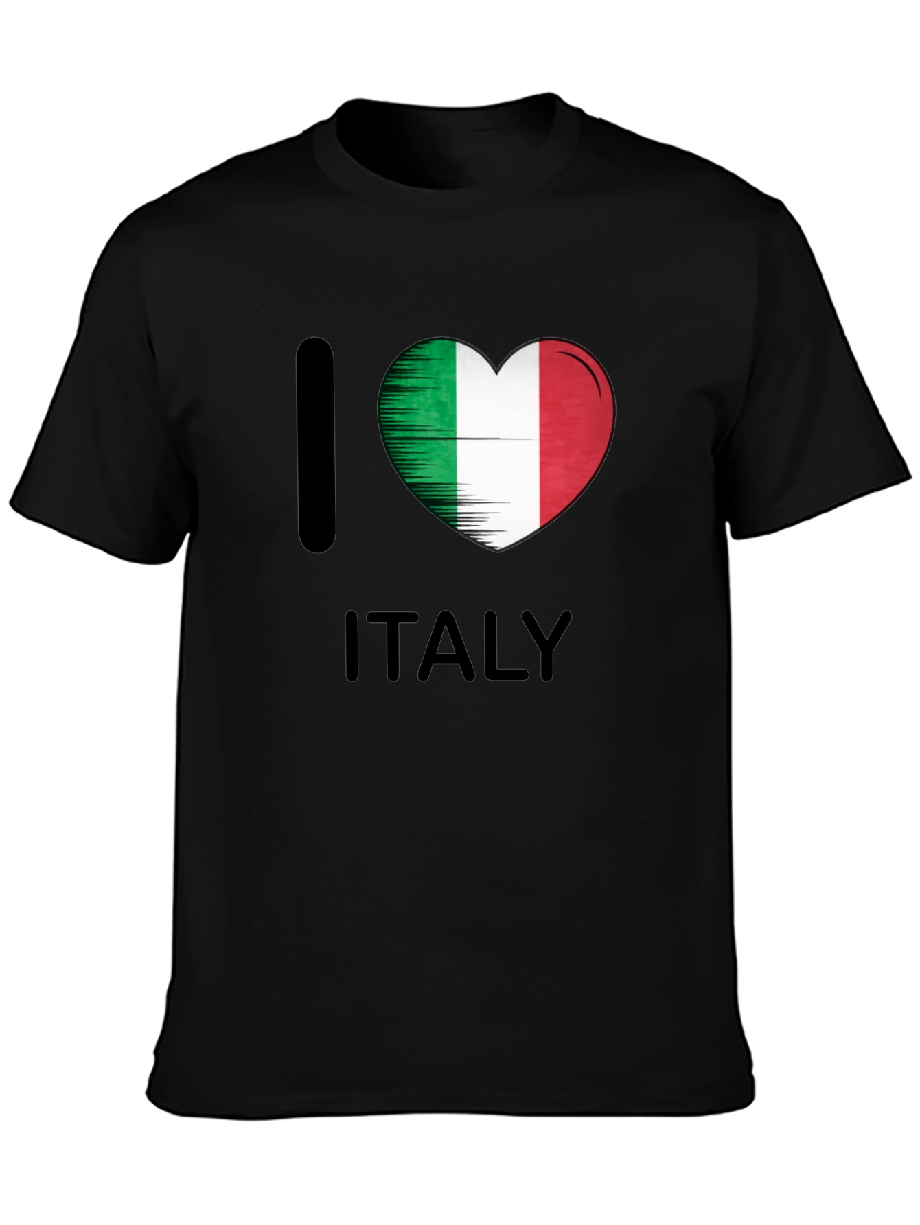 I Love Italy T-Shirt Italian Flag Heart Tee