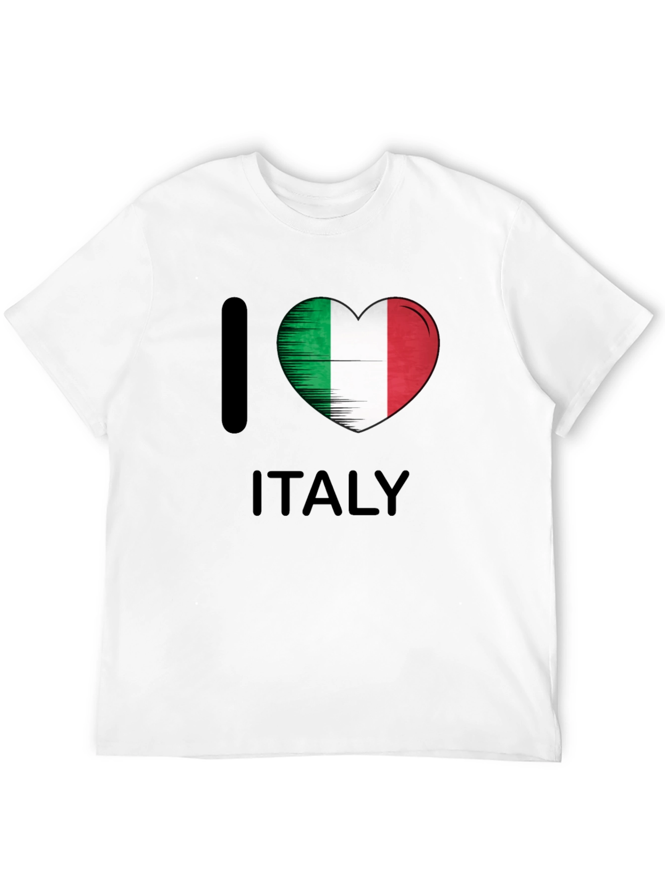 I Love Italy T-Shirt Italian Flag Heart Tee
