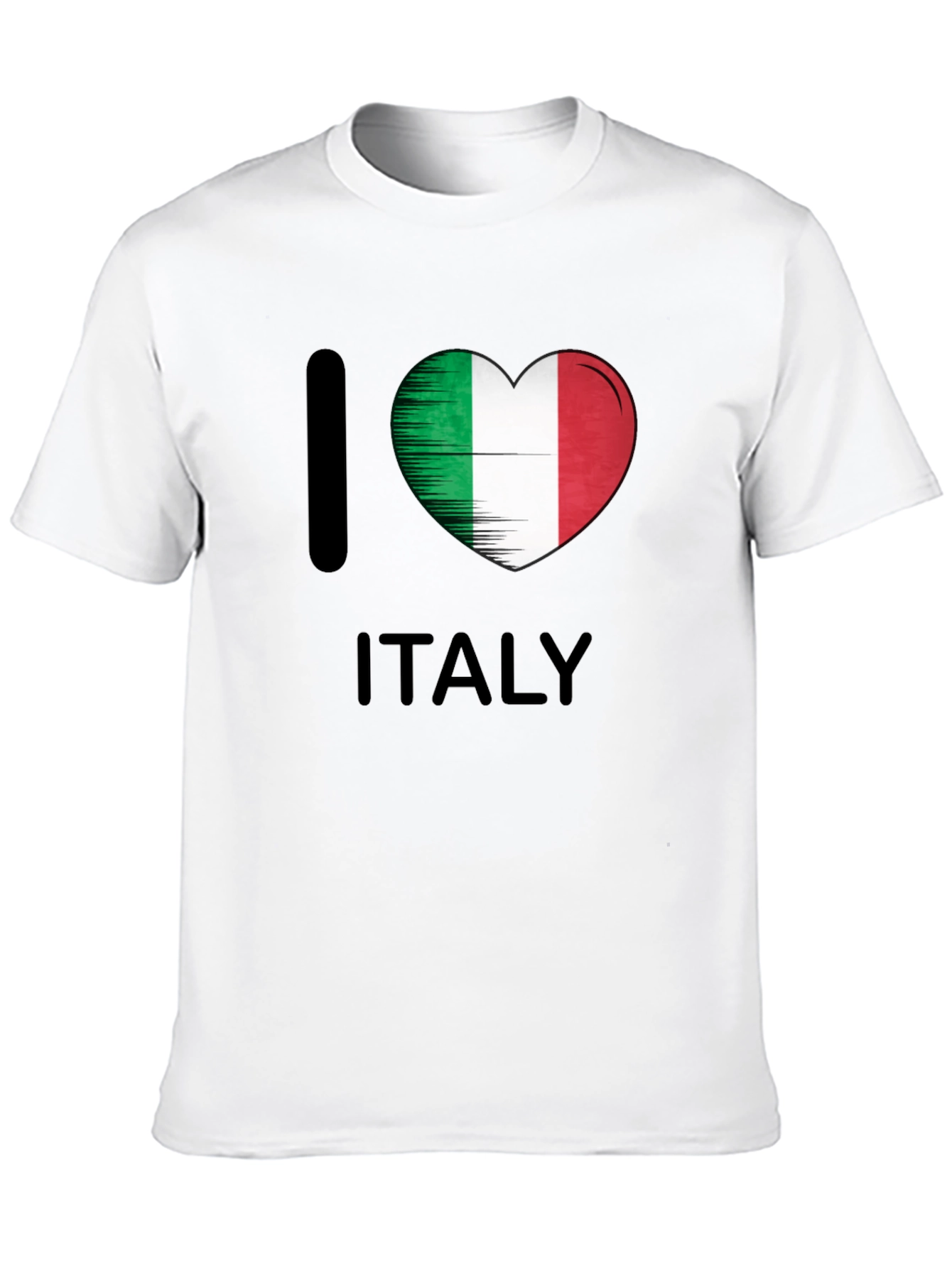 I Love Italy T-Shirt Italian Flag Heart Tee