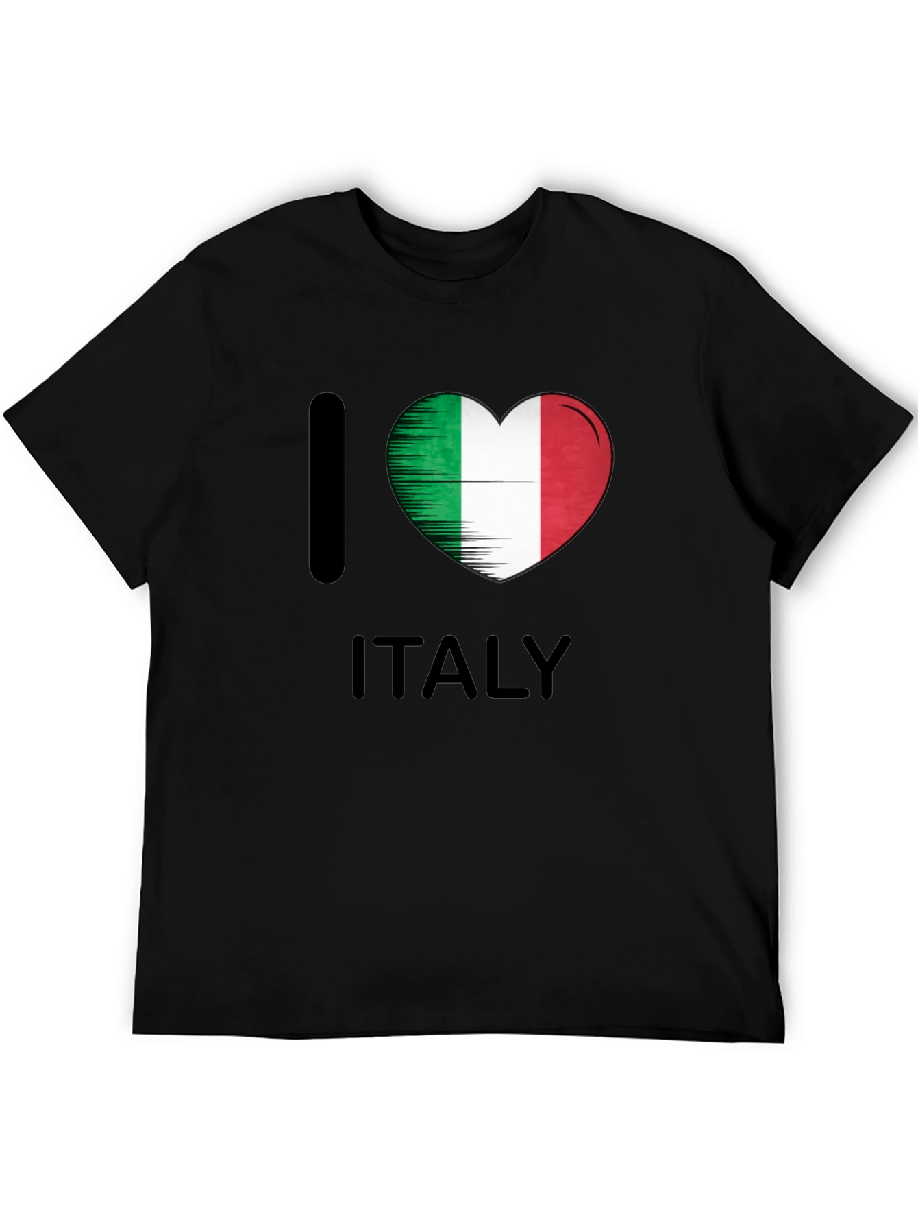 I Love Italy T-Shirt Italian Flag Heart Tee