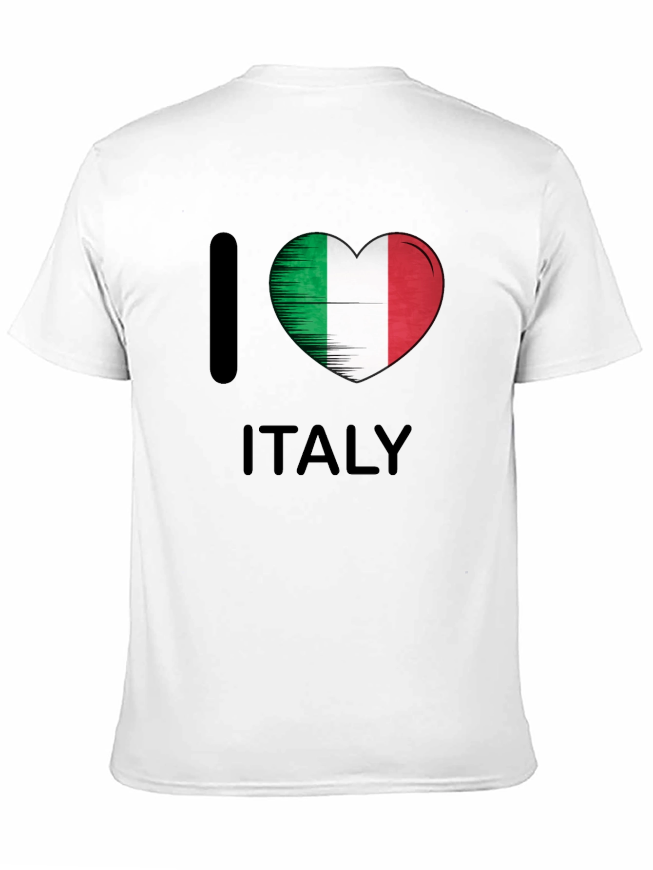 I Love Italy T-Shirt Italian Flag Heart Tee