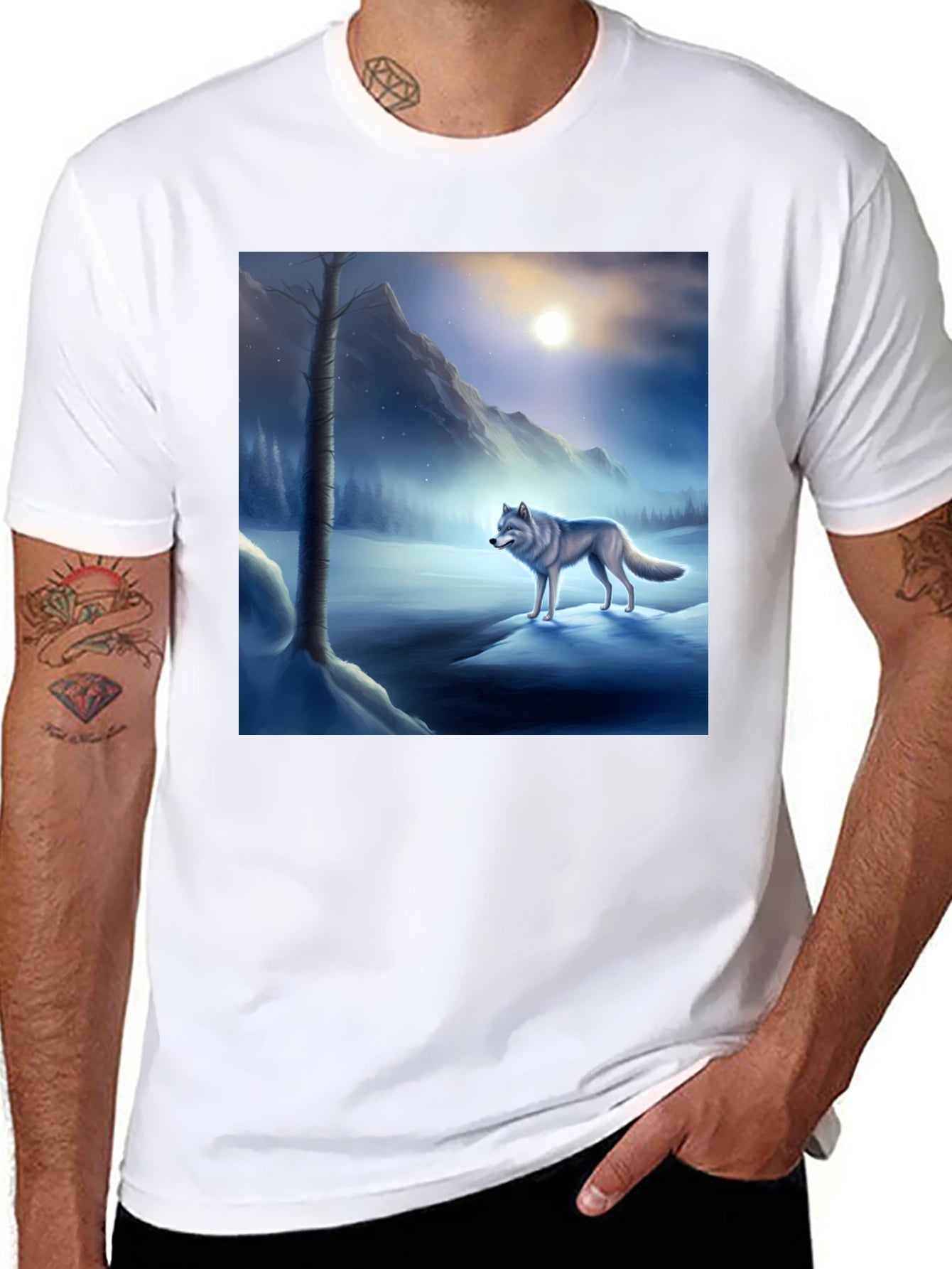Wolf Moon Black T-Shirt