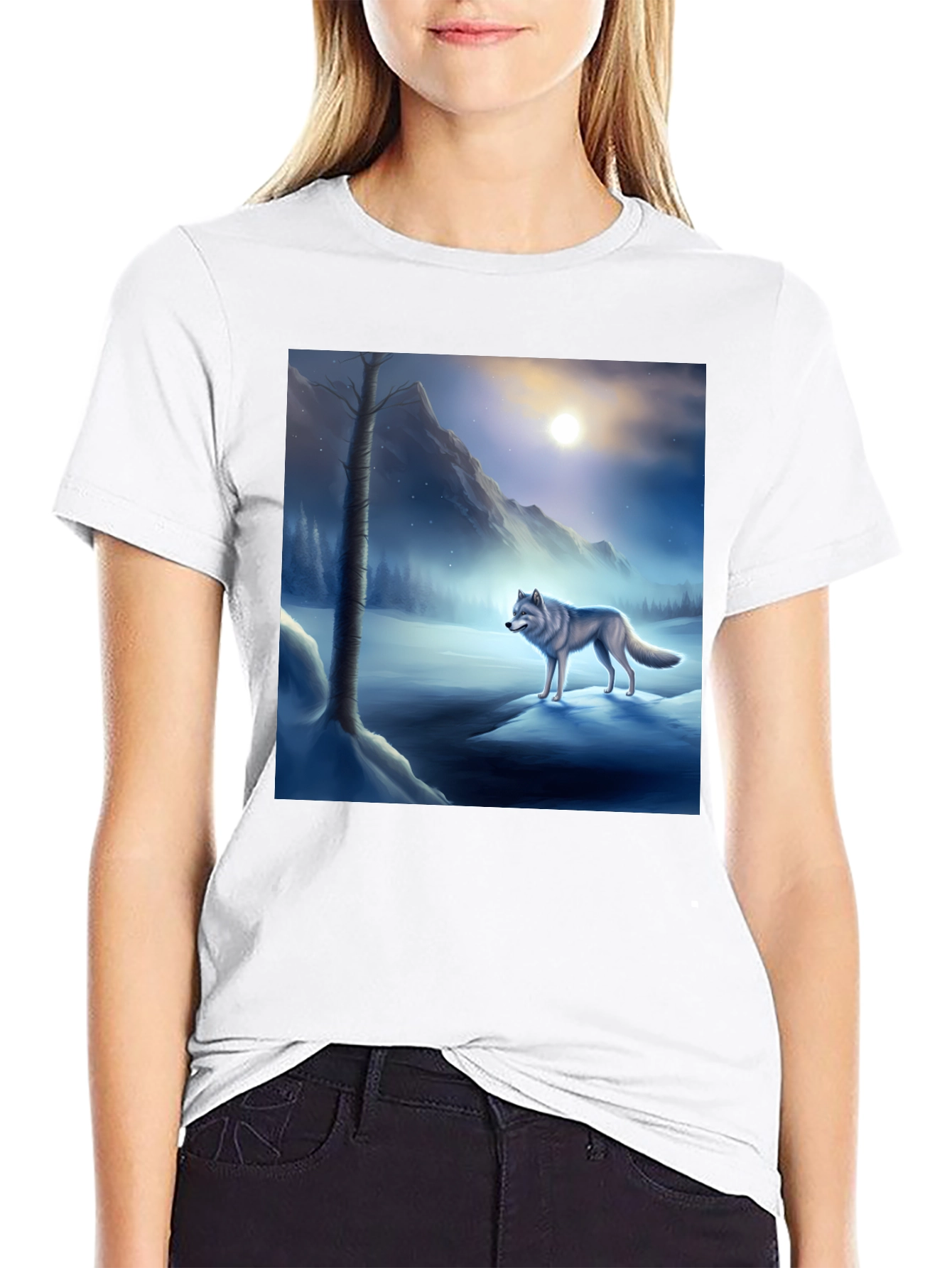 Wolf Moon Black T-Shirt