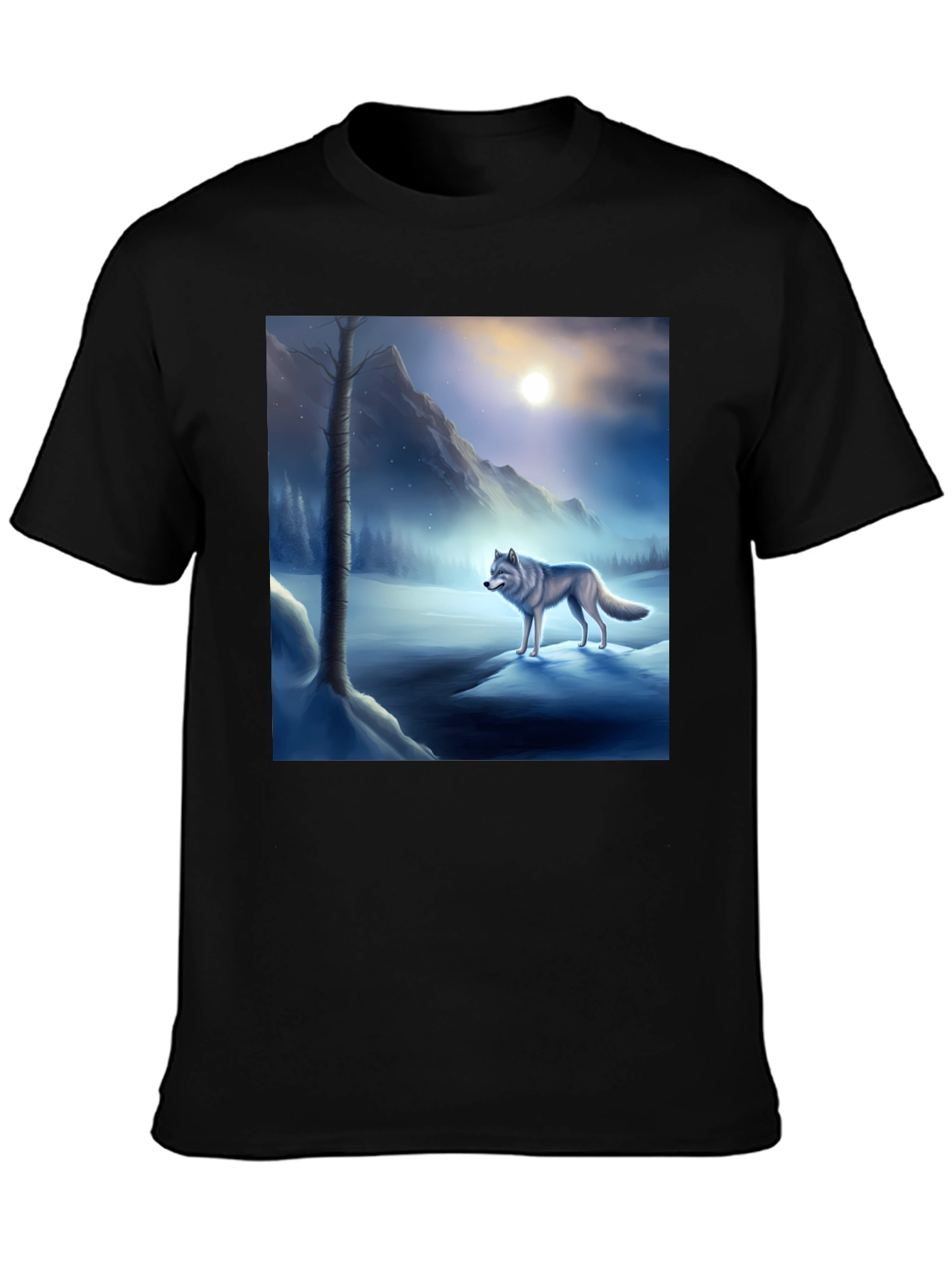 Wolf Moon Black T-Shirt