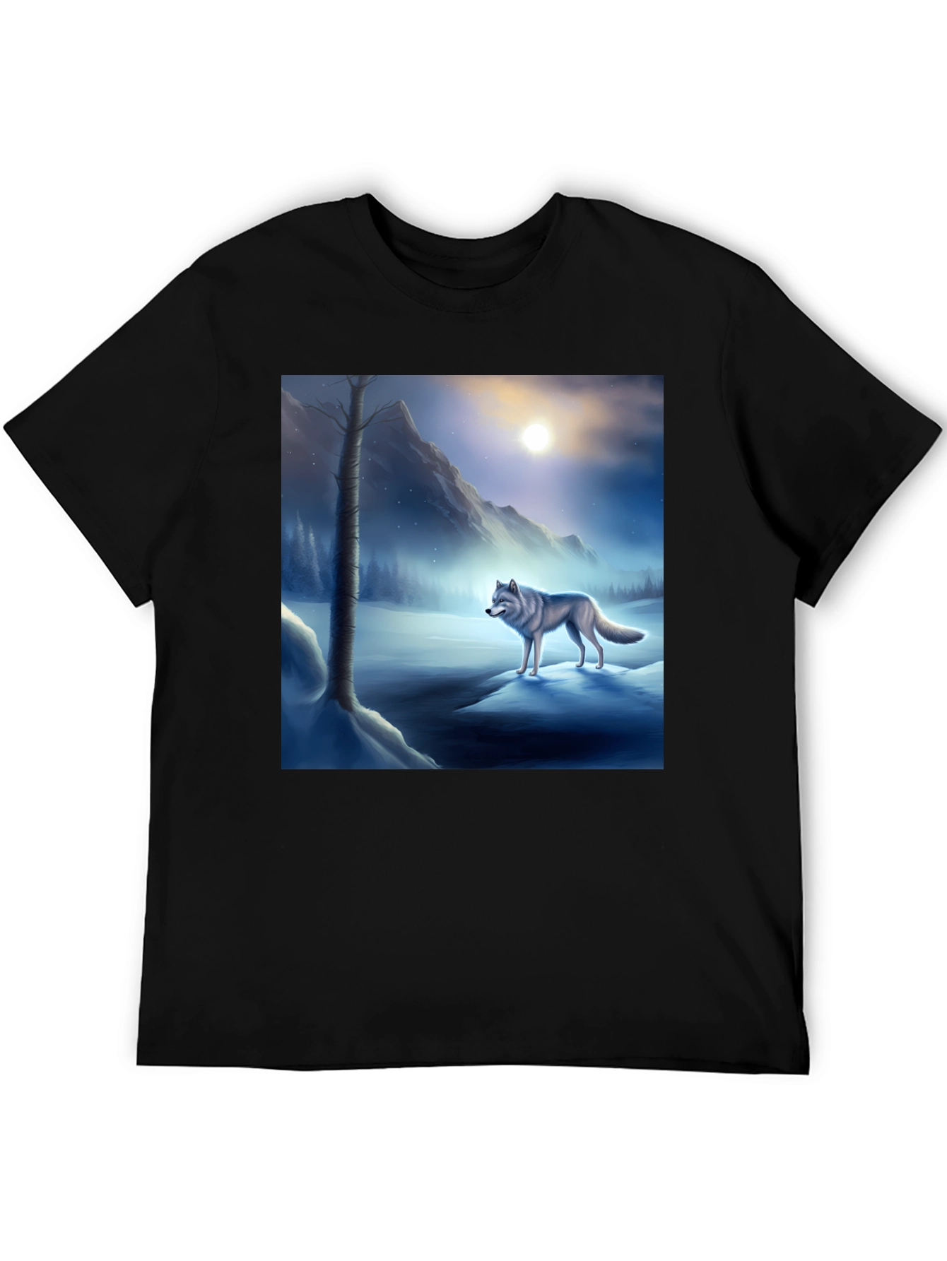 Wolf Moon Black T-Shirt