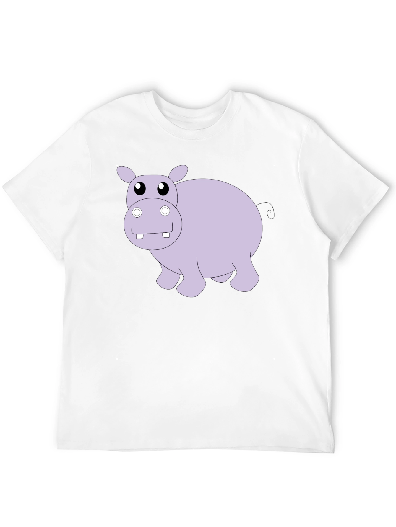 Hippo Graphic Tee - Black Cotton Casual Shirt
