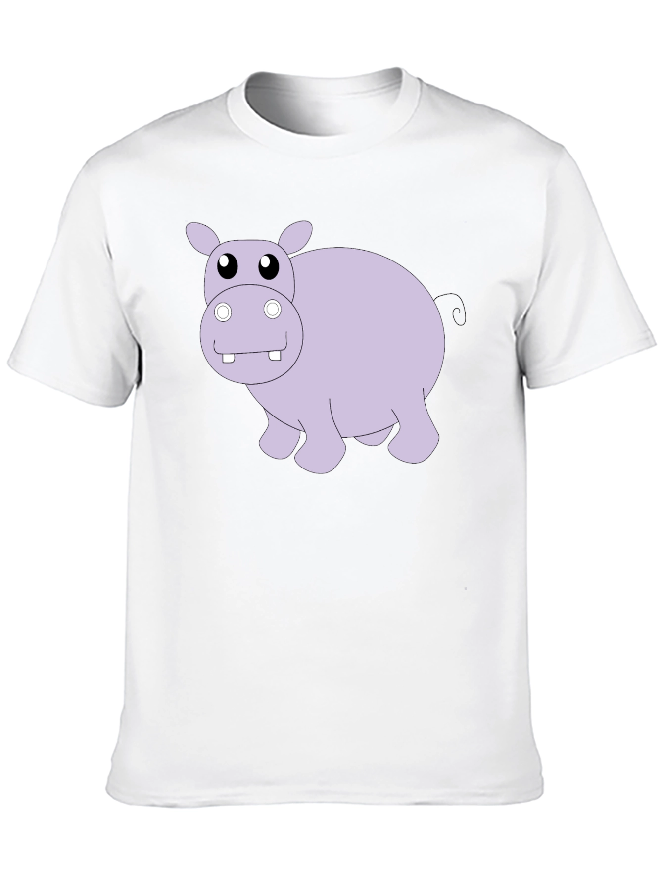 Hippo Graphic Tee - Black Cotton Casual Shirt