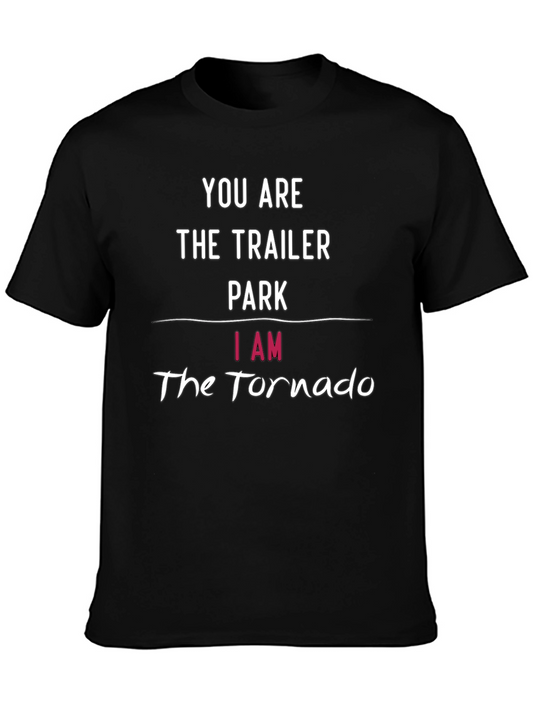 Trailer Park vs Tornado Funny Graphic T-Shirt