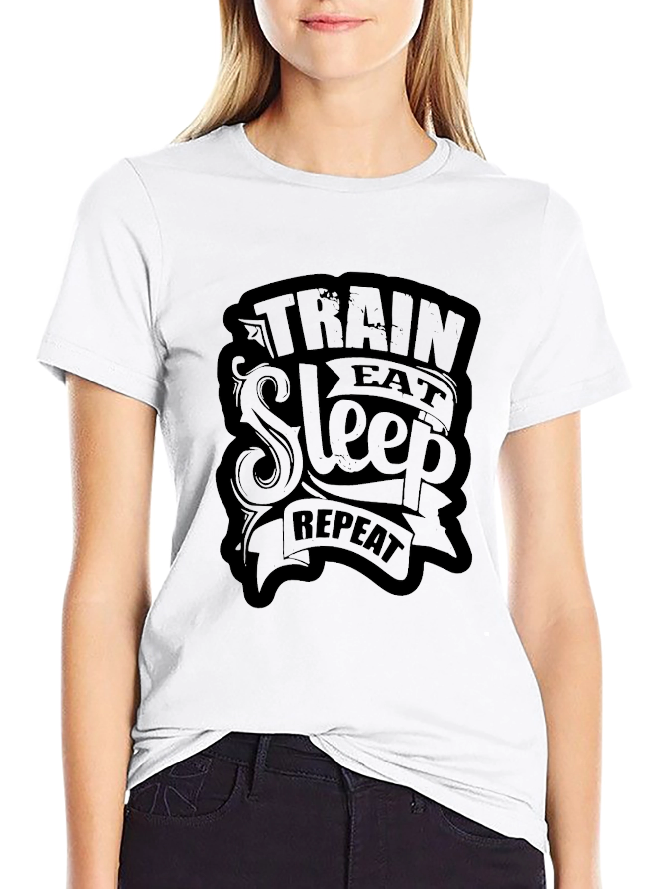 Train Eat Sleep Repeat Graphic Tee