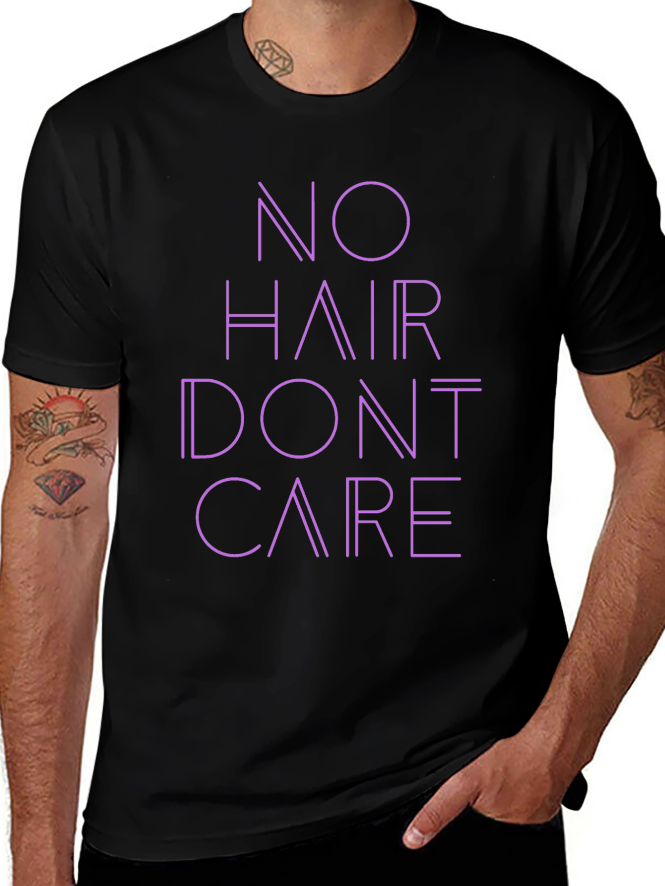 No Hair Dont Care Graphic Tee