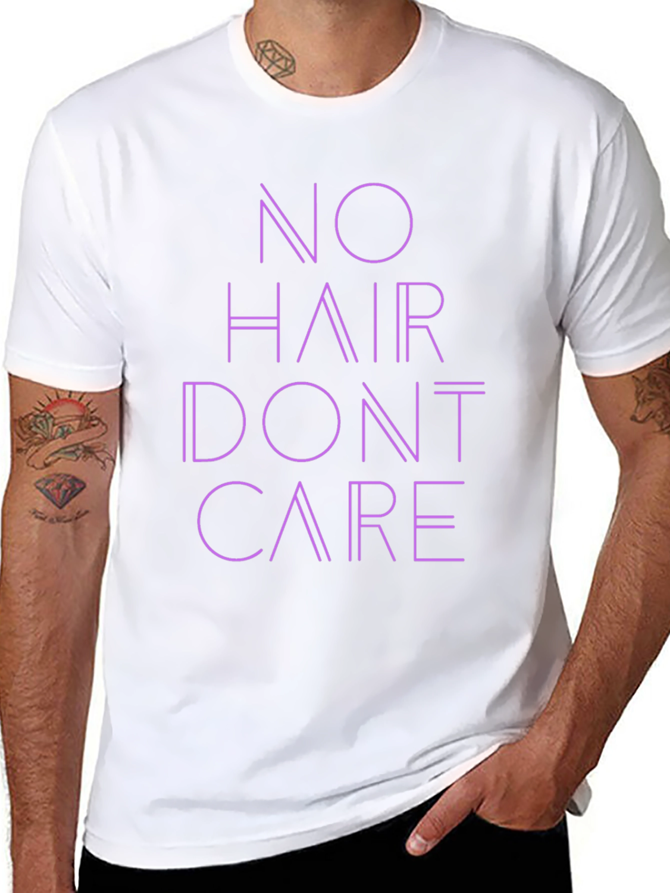 No Hair Dont Care Graphic Tee