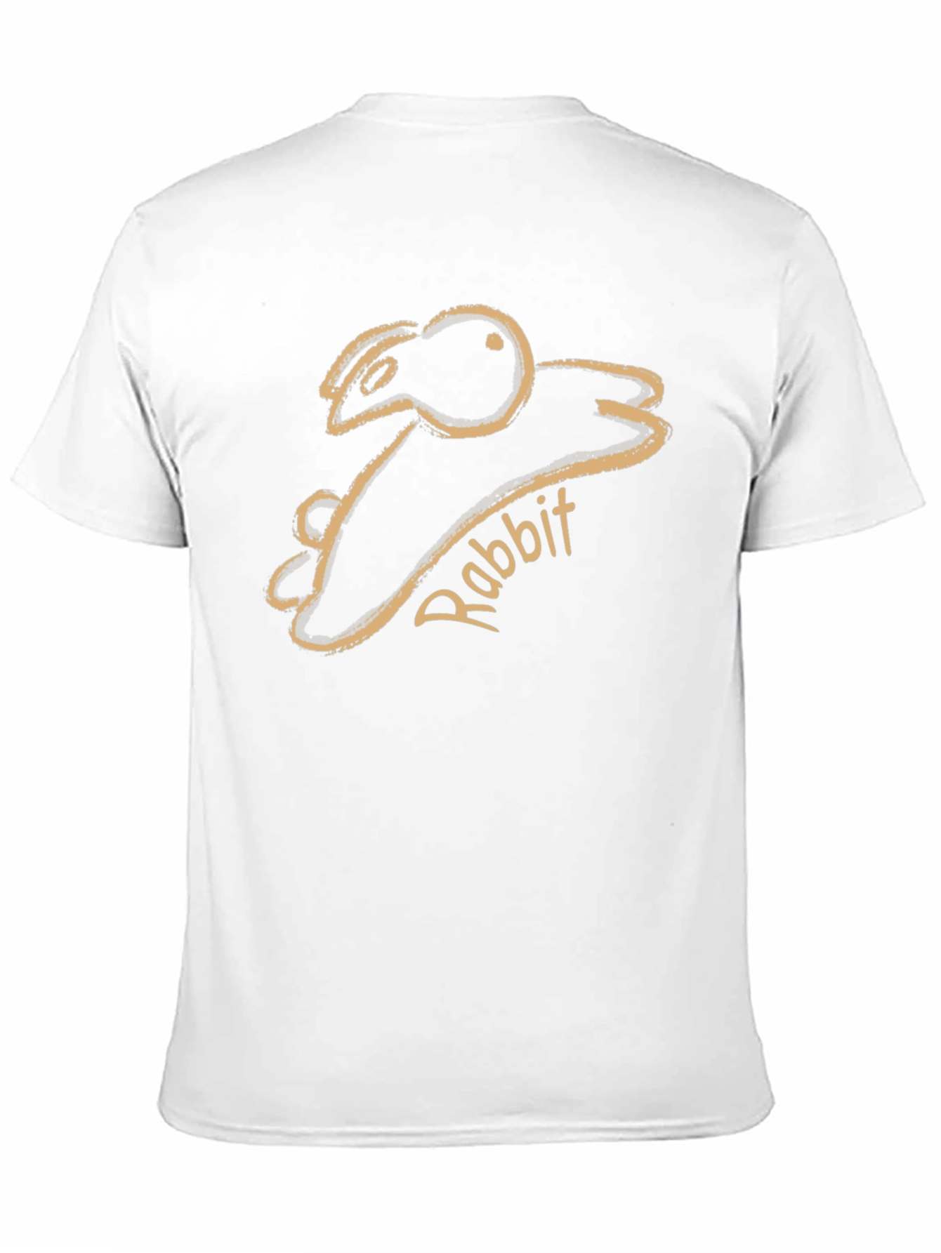 Rabbit Sketch Graphic Tee - Unisex Black T-Shirt