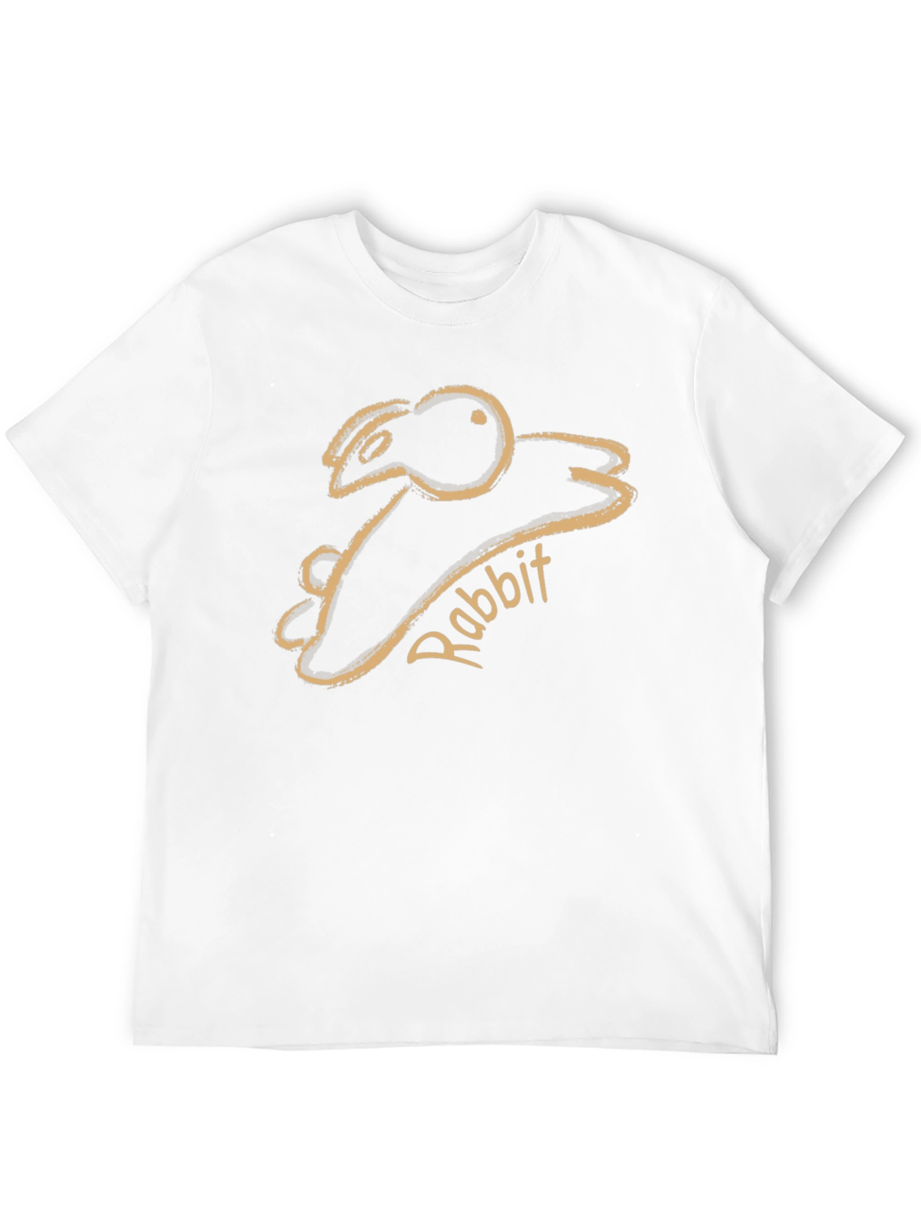 Rabbit Sketch Graphic Tee - Unisex Black T-Shirt