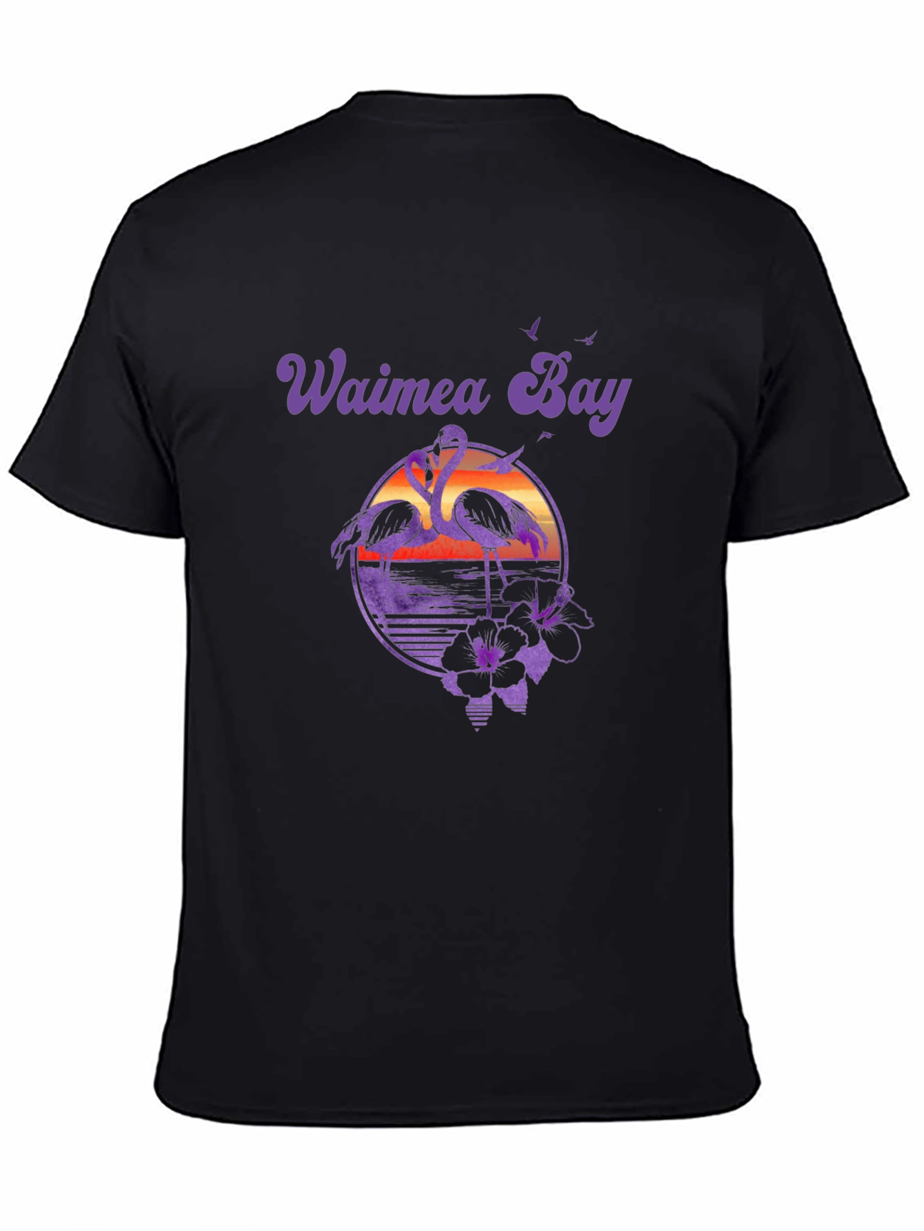Waimea Bay Flamingo Sunset T-Shirt
