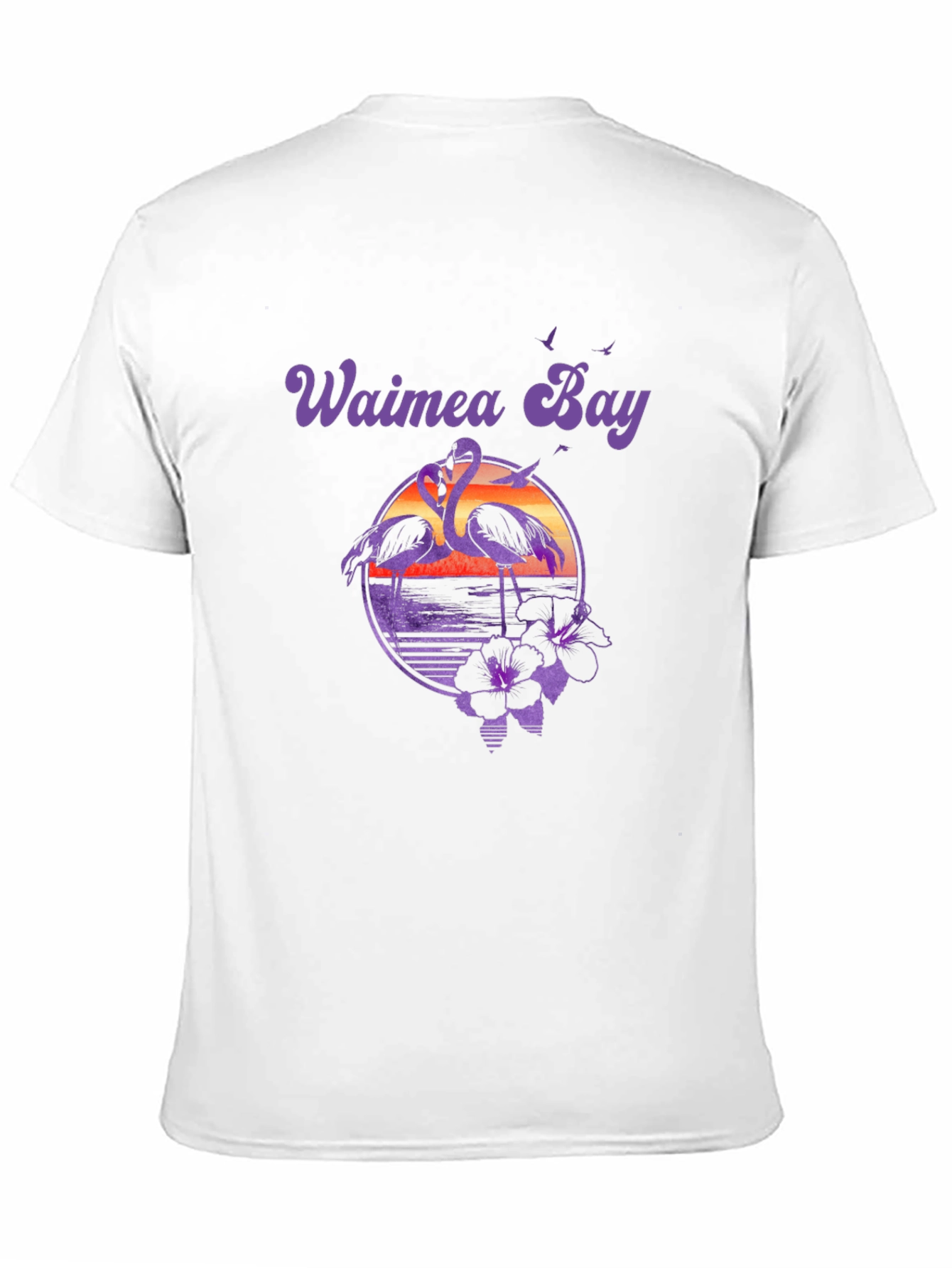 Waimea Bay Flamingo Sunset T-Shirt