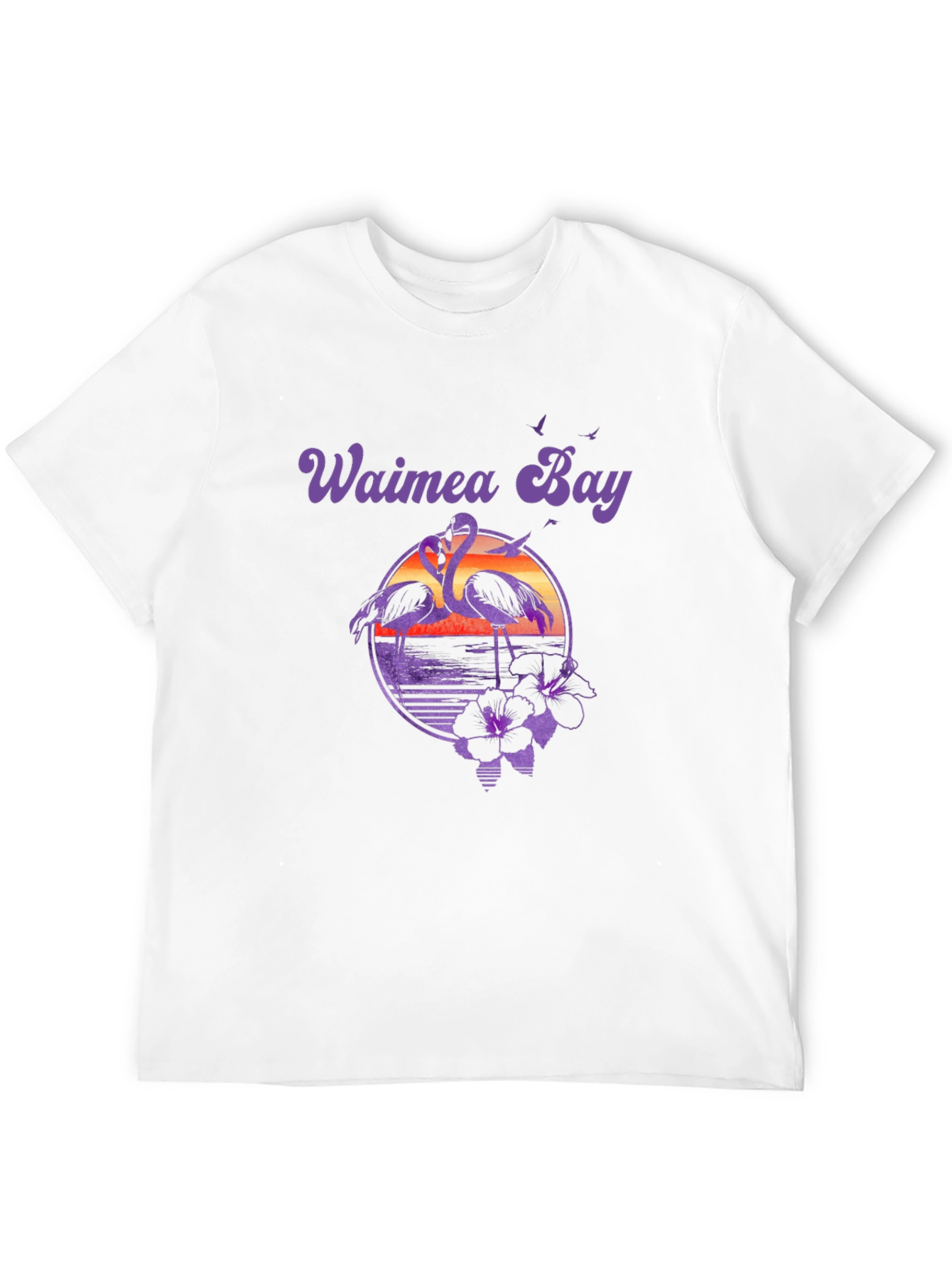 Waimea Bay Flamingo Sunset T-Shirt
