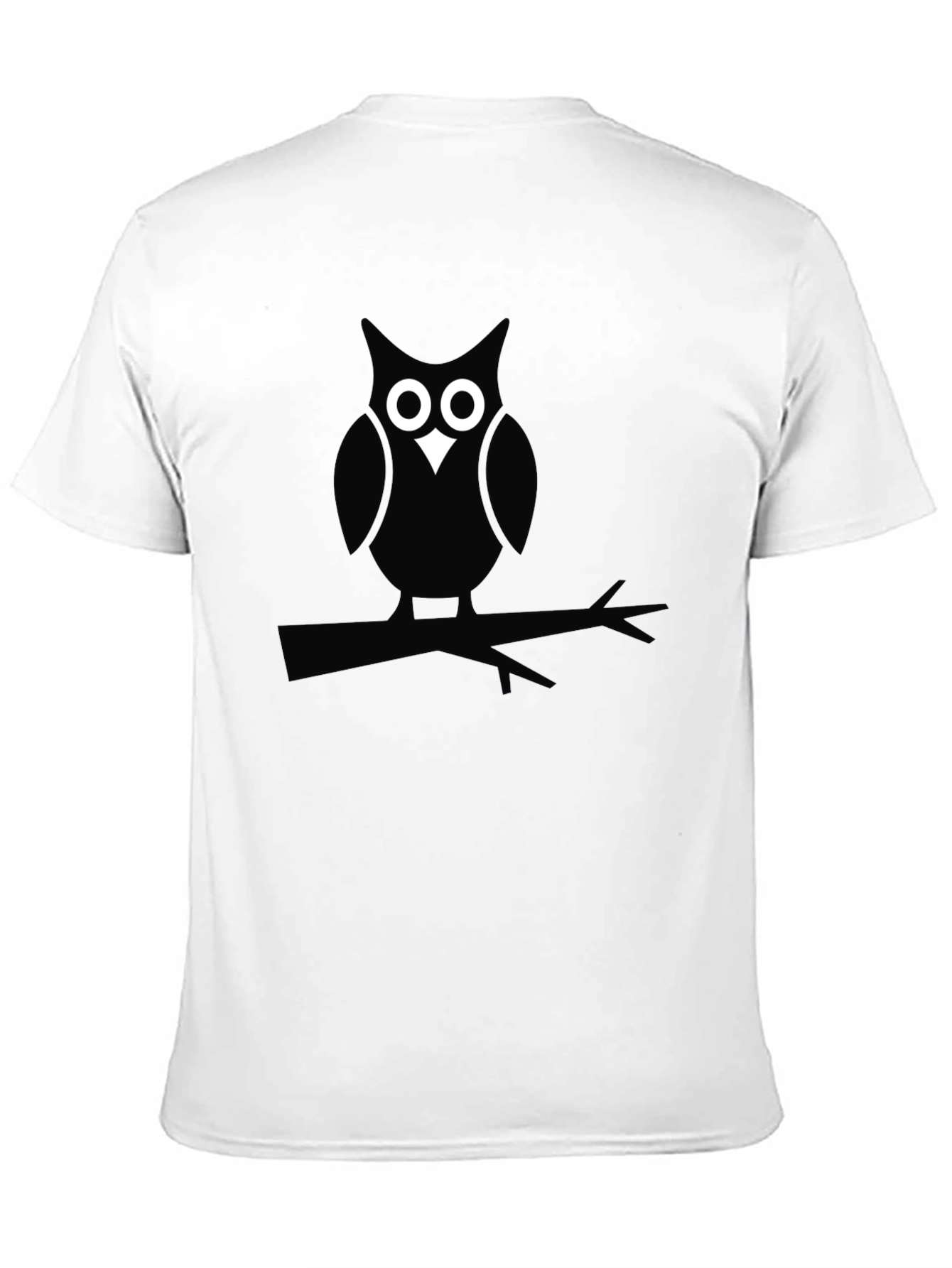 Owl on Branch Black Graphic Tee